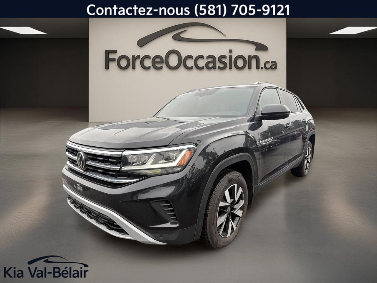 Used 2021 Volkswagen Atlas Cross Sport COMFORTLINE * 4MOTION * V6 * CUIR * BI-ZONE * VOLANT CHAUFF * for sale in Québec, QC