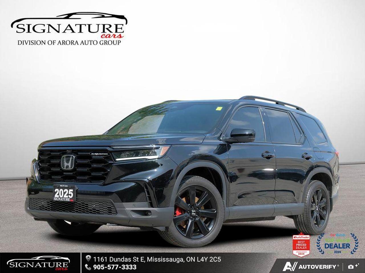 2025 Honda Pilot Black Edition No Accident One Owner Panoramic Roof Photo0