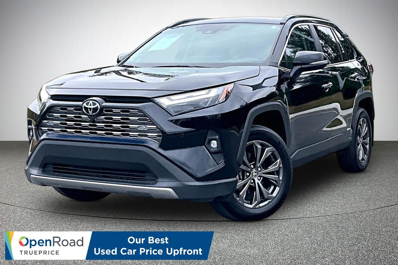 Experience the perfect blend of efficiency, comfort, and premium style with this 2025 Toyota RAV4 Hybrid Limited AWD. The Limited trim includes leather seats, panoramic sunroof, 12.3 inch digital gauge cluster, 10.5 inch touchscreen with wireless Apple CarPlay and Android Auto, JBL premium audio, heated and ventilated front seats, heated rear seats, heated steering wheel, power liftgate, 360 degree camera, and Toyota Safety Sense 2.5. Powerful, capable, and fuel efficient, this RAV4 is ready for every adventure. Come take it for a test drive today and see why it stands above the rest! Drive away with confidence from OpenRoad Toyota Abbotsford! Get our TruePrice upfront with no haggling and no hassle. Every OpenRoad Certified vehicle is fully inspected and backed by a Carfax history report. Visit us today at 30210 Automall Drive in Abbotsford or call now to book your test drive and get behind the wheel!  List Price subject to $595 Documentation Fee, $499 Lease/Finance Fee, and applicable taxes. VSA Dealer #40643
