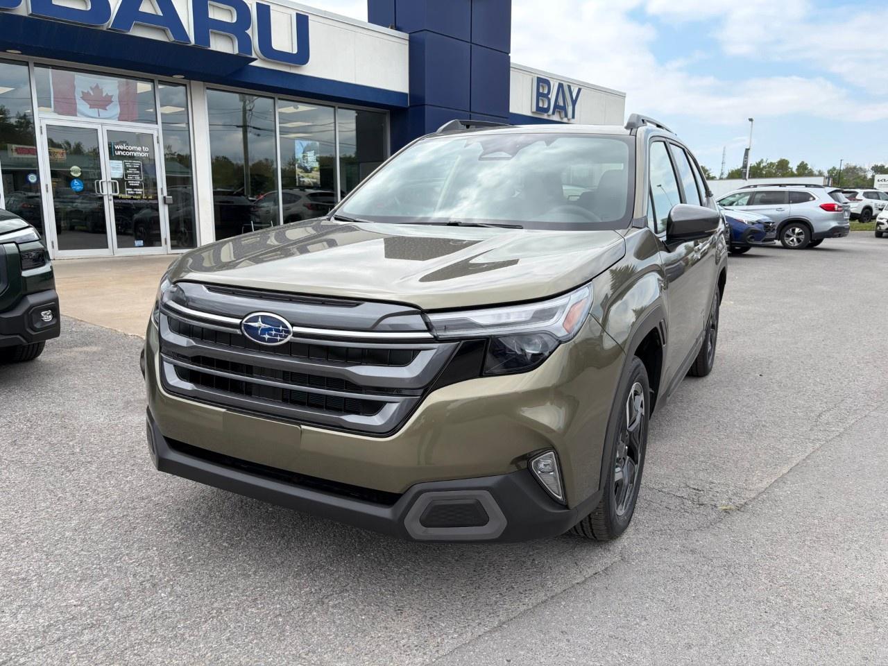 <p>Price includes all fees, and the following installed accessories: Rear Bumper Cover, Security Package and Wheel Lock Kit, HST and licensing fees are extra.</p><p> </p><p>Use this link to view the brochure for the Forester – <a target=_blank rel=noopener noreferrer nofollow href=https://joom.ag/Q6vd><u>https://joom.ag/Q6vd</u></a>.</p><p> </p><p>Features of the Forester Limited include: a 2.5L 180-hp direct injection SUBARU BOXER® engine with Lineartronic® CVT (Continuously Variable Transmission), Subaru Symmetrical Full-Time AWD with X-MODE® and SI-DRIVE® (2-mode), Next-generation EyeSight® Driver-Assist Technology with wide-angle mono camera and Emergency Stop Assist, Automatic dual-zone climate control, Heated front seats, three settings and Dual 7-inch touchscreen infotainment system: SiriusXM® capability (subscription required), Apple CarPlay® and Android Auto™ functionality.</p><p> </p><p>Call us today to book your test drive, and, while you are visiting, ask our Sales Team about Subaru’s lease and finance options.</p><p> </p><p>All new Subaru vehicles come with a new vehicle limited warranty. Our warranties include 3 years unlimited mileage of roadside assistance, 3 years or 60,000 kms (which ever comes first) of comprehensive coverage as well as coverage on the powertrain and major components for 5 years or 100,000 kms, which ever comes first.</p><p> </p><p>Ask our sales team about our extended warranty coverage that is available and can be tailored to meet your driving needs.</p>