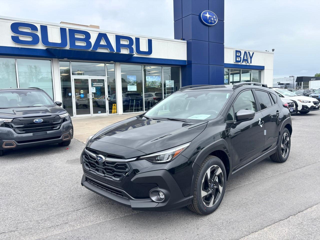 <p>Price includes all fees and taxes, and the following installed accessories: All-Weather Floor Liners, Rear Bumper Cover, Rear Cargo Tray, Security Package and Wheel Lock Kit, HST and licensing fees are extra.</p><p> </p><p>Use this link to view the brochure for the Crosstrek – <a target=_blank rel=noopener noreferrer nofollow href=https://joom.ag/k5vd>https://joom.ag/k5vd</a>.</p><p> </p><p>The Crosstrek Limited features include: 18-inch aluminum alloy wheels, 5-spoke, two-tone with machined finish, EyeSight® Driver Assist Technology with wide-angle mono-camera and Emergency Stop Assist, MySubaru® Connected Services, Heated leather seating surfaces and steering wheel with orange stitching, an 11.6-inch touch-screen infotainment system with what3words navigation, wireless Apple CarPlay® and Android Auto™ functionality, and a 10 Harman Kardon® premium speakers and SiriusXM® capability‡ (subscription required).</p><p> </p><p>Ask our Sales Team about Subaru's finance and lease options. Book your test drive today.</p><p> </p><p>All new Subaru vehicles come with a new vehicle limited warranty. Our warranties include 3 years unlimited mileage of roadside assistance, 3 years or 60,000 kms (which ever comes first) of comprehensive coverage as well as coverage on the powertrain and major components for 5 years or 100,000 kms, which ever comes first.</p><p> </p><p>Ask our sales team about our extended warranty coverage that is available and can be tailored to meet your driving needs.</p>