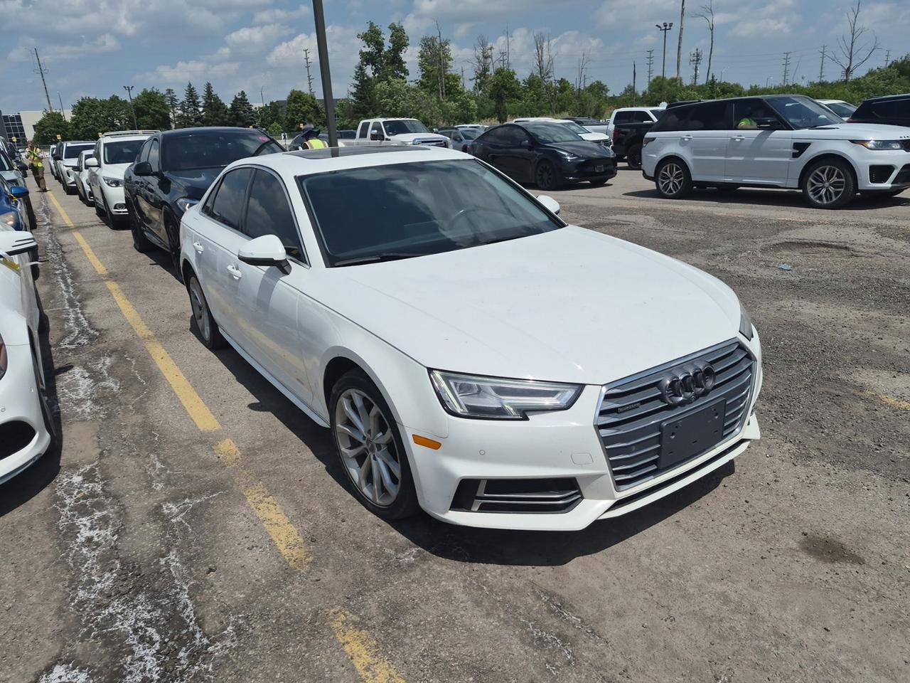 <p>ENJOY 6 MONTHS NO PAYMENT!!<br><br><br><br>AUDI INSPECTION AVAILABLE UPON REQUEST!!<br>***CARFAX VERIFIED UPON REQUEST***<br>,<br>WHITE OVER BLACK LEATHER INT,<br><br></p><p>NAVIGATION, SUNROOF, HEATED SEATS, REAR, AIR CONDITIONING, CRUISE CTRL, CLIMATE CONTROL, TILT WHEEL, BACKUP CAMERA, BLUETOOTH, TRACTION CONTROL, AND MORE!<br><br><br>PRICE EXCLUDES ALL APPLICABLE TAXES AND LICENSING. ALL VEHICLES, UNLESS OTHERWISE SPECIFIED CAN BE CERTIFIED FOR AN ADDITIONAL COST OF $695. OTHERWISE AS PER REGULATIONS THE VEHICLE IS NOT CERTIFIED NOT DRIVABLE.<br><br><br>**PRICE ADVERTISED ONLINE HAS A $1500 FINANCE PURCHASING CREDIT, CASH PRICE MAY DIFFER. PLEASE CONTACT THE DEALER FOR MORE INFORMATION ON CASH PURCHASE. *DO NOT REFER TO CALCULATE MY PAYMENT TAB FOR CASH PURCHASE. **<br><br><br>***FINANCING AVAILABLE**DEFERRAL OPTION AVAILABLE UP TO 6 MONTHS (NO PAYMENTS FOR 6 MONTHS)**INTEREST NOT INCLUDED IN DEFERRAL & EXTRA SUBJECT TO O.A.C</p>