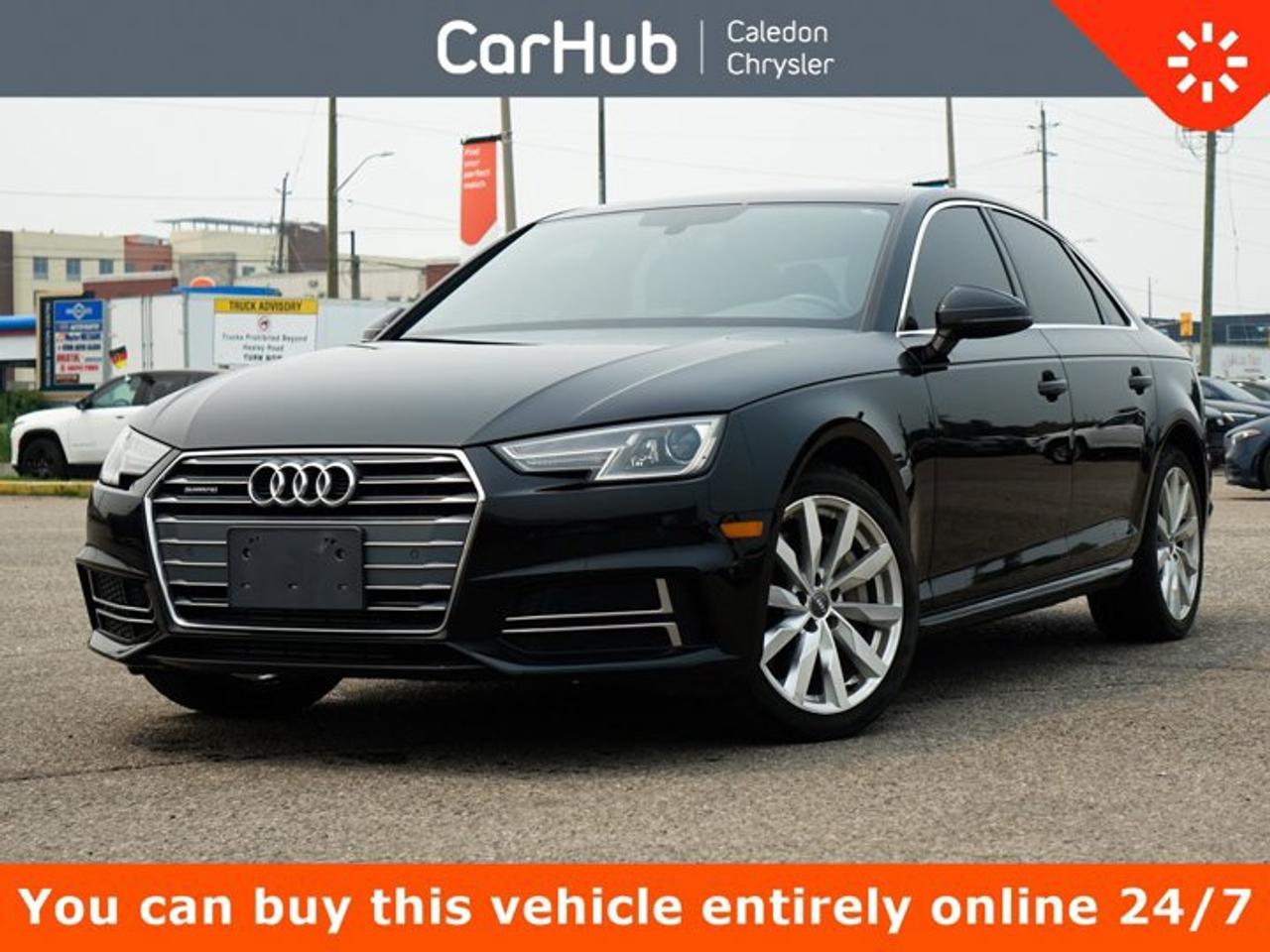 <p> KBB.com 10 Most Awarded Brands. Only 81,827 Miles! This Audi A4 Sedan boasts a Intercooled Turbo Premium Unleaded I-4 2.0 L/121 engine powering this Automatic transmission. Wireless Phone Connectivity, Window Grid Diversity Antenna, Wheels: 8J x 18 10-Spoke Dynamic Design. <p> This Audi A4 Sedan Features the Following Options <br /> Valet Function, Trunk Rear Cargo Access, Trip Computer, Transmission: Quattro 7-Speed S tronic, Transmission w/Driver Selectable Mode and Oil Cooler, Tires: 245/40R18 AS, Streaming Audio, Steel Spare Wheel, Speed Sensitive Rain Detecting Variable Intermittent Wipers w/Heated Jets, Smart Device Integration. </p> <p>Drive Happy with CarHub<br>*** All-inclusive, upfront prices -- no haggling, negotiations, pressure, or games*** Purchase or lease a vehicle and receive a $1000 CarHub Rewards card for service *** Purchase this vehicle fully online on CarHub websites</p> <p>Transparency Statement<br>USED VEHICLES:Online prices and payments are for finance purchases  please note there is a $850 safety certification fee. if not Certified, then as per OMVIC Regulations the vehicle is deemed to be not drivable and Not Certified. Cash purchases for used vehicles have a $2,350 surcharge which includes the safety certification (the finance price + $2,350).NEW VEHICLES:New financed vehicles are subject to an $ 850 Processing Fee. New cars priced at over $100,000 including add-ons or accessories are subject to the additional federal luxury tax.While every effort is taken to avoid errors, technical or human error can occur, so please confirm vehicle features, options, materials, and other specs with your CarHub representative. This can easily be done by calling us or by visiting us at the dealership. CarHub used vehicles come standard with 1 key. If we receive more than one key from the previous owner, we include them with the vehicle. Additional keys may be purchased at the time of sale. Ask your Product Advisor for more details. Payments are only estimates derived from a standard term/rate on approved credit. Terms, rates and payments may vary. Prices, rates and payments are subject to change without notice. Please see our website for more details.</p>
