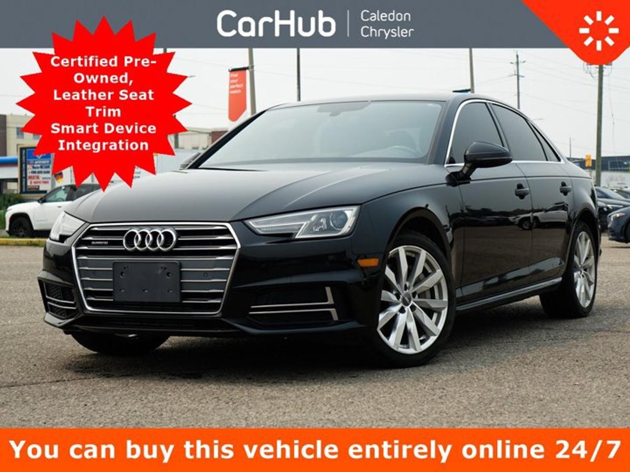 Used 2018 Audi A4 Sedan Komfort Quattro Bluetooth Backup Camera Heated Front Seats for sale in Bolton, ON