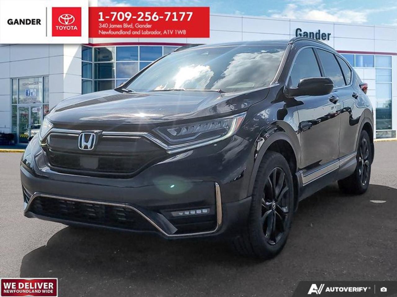 Recent Arrival!2022 Honda CR-V Touring CVT AWD 1.5L I4 Turbocharged DOHC 16V LEV3-ULEV50 190hpBlackALL CREDIT APPLICATIONS ACCEPTED! ESTABLISH OR REBUILD YOUR CREDIT HERE. APPLY AT https://steeleadvantagefinancing.com/?dealer=7148 We know that you have high expectations in your car search in NL. So, if youre in the market for a pre-owned vehicle that undergoes our exclusive inspection protocol, stop by Gander Toyota. Were confident we have the right vehicle for you. Here at Gander Toyota, we enjoy the challenge of meeting and exceeding customer expectations in all things automotive.**Market Value Pricing**, AWD.Steele Auto Group is the most diversified group of automobile dealerships in Atlantic Canada, with 34 dealerships selling 27 brands and an employee base of over 1000. Sales are up by double digits over last year and the plan going forward is to expand further into Atlantic Canada. PLEASE CONFIRM WITH US THAT ALL OPTIONS, FEATURES AND KILOMETERS ARE CORRECT.