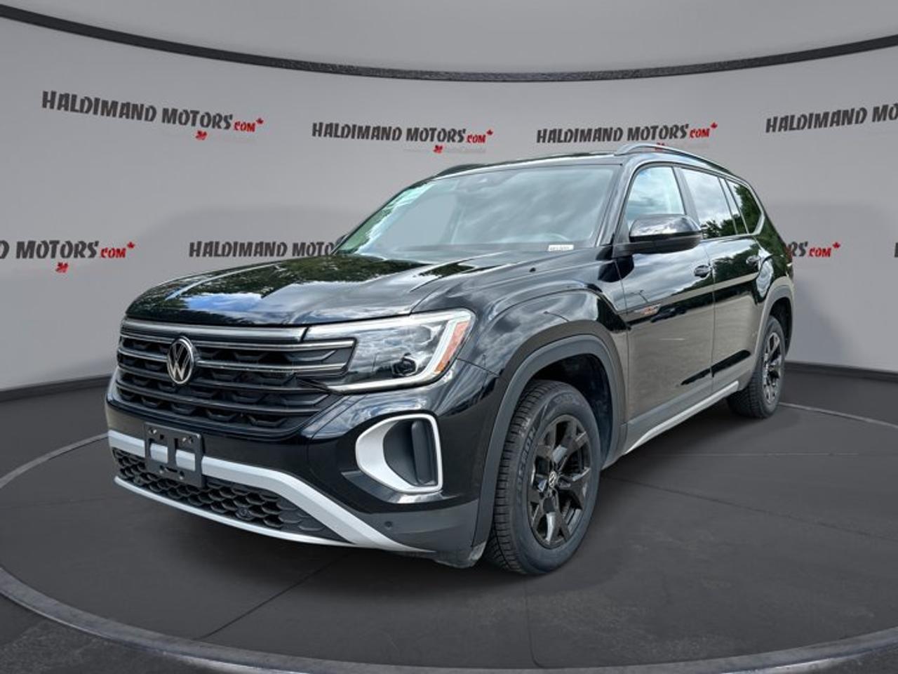 // ACCIDENT FREE!! //<br /><br />This 2025 Volkswagen Atlas Peak Edition 2.0 TSI 4MOTION is a bold and capable used SUV built for busy family life, weekend travel, and year-round Canadian driving. It comes accident free and shows 41,562 km on the odometer. Finished in Black with a Black interior, this four-door Atlas offers confident style and practical space.<br /><br />At Haldimand Motors Ltd. in Cayuga, this Volkswagen Atlas Peak Edition 2.0 TSI 4MOTION pairs a turbocharged 2.0-litre gas engine with an 8-speed automatic transmission for smooth response and easy highway cruising. The 4MOTION all-wheel drive system adds extra confidence when roads turn wet, snowy, or rough.<br /><br />This SUV also brings together comfort and smart everyday features. Ventilated front seats help on warm days, while heated front seats and a heated steering wheel add welcome comfort in colder weather. Leather seating surfaces, dual-zone climate control, rear climate control, and a power liftgate make daily use simple and refined.<br /><br />FEATURES OF THE Atlas Peak Edition 2.0 TSI 4MOTION | No Accidents | Ventilated Seats | Leather Seats<br /><br />   4MOTION all-wheel drive for year-round traction<br />   Ventilated front seats for added comfort<br />   Leather seating for a refined cabin<br />   Off-road tires and trailer hitch included<br /><br />ADVANCED SAFETY FEATURES<br /><br />   Backup camera helps with safer reversing<br />   Blind spot monitor adds lane-change awareness<br />   Lane departure warning supports highway confidence<br />   Side and head airbags enhance protection<br /><br />PERFORMANCE AND EFFICIENCY<br /><br />   2.0-litre turbo gas engine feels responsive<br />   8-speed automatic delivers smooth shifting<br />   4MOTION all-wheel drive boosts traction<br />   Adaptive cruise control aids relaxed travel<br /><br />COMFORT AND CONVENIENCE<br /><br />   Ventilated front seats help on hot days<br />   Heated front seats add cold-weather comfort<br />   Heated steering wheel feels great in winter<br />   Power liftgate makes cargo loading easier<br /><br />TECHNONOLGY AND CONNECTIVITY<br /><br />   Apple CarPlay keeps apps within reach<br />   Android Auto supports easy phone integration<br />   Bluetooth integration allows hands-free calling<br />   WiFi hotspot helps keep passengers connected<br /><br />CARGO SPACE<br /><br />   Large rear cargo area supports family needs<br />   Rear trunk access simplifies daily loading<br />   Cargo cover helps conceal stored items<br />   Four-door layout improves passenger entry ease<br /><br />AWARDS & RECOGNITIONS<br /><br />   Top Safety Pick, Insurance Institute for Highway Safety, 2024<br /><br />WHAT OTHER OWNERS LIKE<br /><br />   Spacious cabin for families and road trips<br />   Smooth ride quality on daily drives<br />   Easy-to-use technology and infotainment features<br />   Confident all-wheel drive in poor weather<br /><br />The Black exterior gives this Atlas a clean and upscale look, while features like LED headlamps, fog lights, tinted windows, rear spoiler, heated mirrors, turn signal mirrors, and automatic headlights add both style and practical value. Off-road tires and a rear tow hook also support drivers who want extra versatility.<br /><br />Inside, the Black cabin is designed to make every drive easier. Power windows, power steering, push-button start, remote starter, cruise control, steering wheel audio controls, an adjustable steering wheel, drivers seat lumbar support, and a power drivers seat all help create a comfortable and user-friendly driving experience.<br /><br />This SUV also includes important everyday features such as anti-lock braking system, stability control, tire pressure monitoring, child safety locks, passenger airbag sensor, rear window defroster, satellite radio, HD Radio, and an auto-dimming rearview mirror. It is a well-rounded choice for drivers who want room, comfort, safety, and strong all-season confidence.<br /><br />This 2025 Volkswagen Atlas Peak Edition 2.0 TSI 4MOTION | No Accidents | Ventilated Seats | Leather Seats VIN is: 1V2AR2CAXSC536805.<br /><br />WHY CHOOSE US? <br /><br />Honest & Transparent Buying Experience: Weve been a trusted name in business since 1984.<br /><br />STRAIGHTFORWARD PRICING:<br />Our Advertised Price Includes:<br />>>Safety Certification (No separate fee!)<br />>>30-Day 100% Mechanical Warranty<br />>>FREE Carfax History Report.<br />>>No upcharge for paying cash.<br />(Prices Exclude HST and Licensing Fees only.)<br /><br />>>Browse 300+ vehicles all in ONE LOCATION<br /><br />EASY FINANCING: Great rates & open loans<br /><br />WE BUY CARS: Get Top Dollar for your trade-in, or sell us your vehicle for CASH! Even if you dont buy from us!<br /><br />STOP BY TODAY<br />Treat yourself - stop by Haldimand Motors Ltd. located at 42 Talbot St E, Cayuga, ON N0A 1E0 to make this car yours today!<br /><br />https://www.haldimandmotors.com/used/stock-461000.html