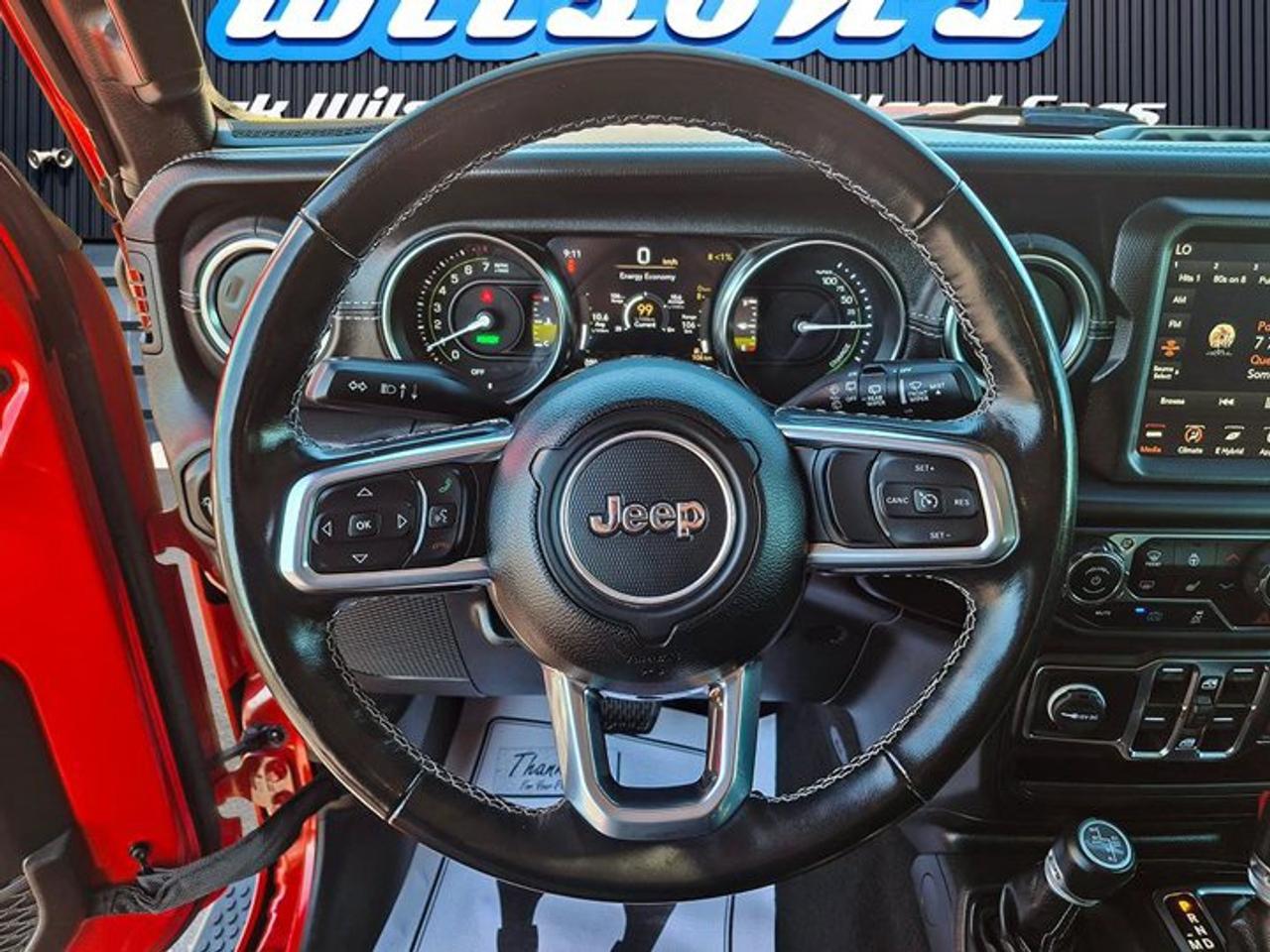 2022 Jeep Wrangler 4xe Unlimited Sahara 4xE | Split Leather | Heated Seats + Steering | Alpine Audio | CarPlay & More ! Photo