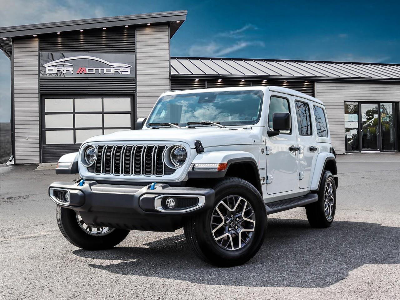 <p>2024 Jeep Wrangler Sahara 4 Door 4x4 | Only 9,884 km</p><p>Orr Motors Ottawa is proud to present this exceptional 2024 Jeep Wrangler Sahara – a nearly new, low-kilometre 4x4 that's ready for any adventure on or off the road.</p><p>The Wrangler Sahara is the perfect blend of iconic off-road capability and refined everyday comfort. With only 9,884 km on the odometer, this is essentially a brand-new vehicle at a significant saving over new pricing. Equipped with Jeep's legendary 4x4 system and powered by the 3.6L Pentastar V6 engine, this Sahara is built to tackle any terrain while delivering a smooth, capable driving experience.</p><p>Inside, you'll find a well-appointed cabin featuring heated seats, backup camera, Bluetooth connectivity, keyless entry, remote start, satellite radio, Wi-Fi hotspot, smart device integration, and alloy wheels – everything you need for comfortable daily driving and epic weekend adventures alike.</p><p>Whether you're navigating city streets or hitting the trails, this 2024 Jeep Wrangler Sahara is ready for whatever the road – or lack thereof – throws at you.</p><p>Why Buy From Orr Motors Ottawa? At Orr Motors Ottawa, located at 6230 Hazeldean Rd, we take pride in offering quality pre-owned vehicles at fair, transparent prices. Our team is committed to your complete satisfaction – before, during, and after the sale. Come see why Ottawa drivers keep coming back to Orr Motors. Visit us today or call 613-836-3333 to book your test drive!</p> <br /> <br /> <br /> **Advertised price is for finance purchase. <br /> *Every reasonable effort is made to ensure the accuracy of the information listed above. Vehicle pricing, incentives, options (including standard equipment), and technical specifications listed is for the Year, Make and Model of the vehicle, and may not match the exact vehicle displayed. Please confirm with a sales representative the accuracy of this information.