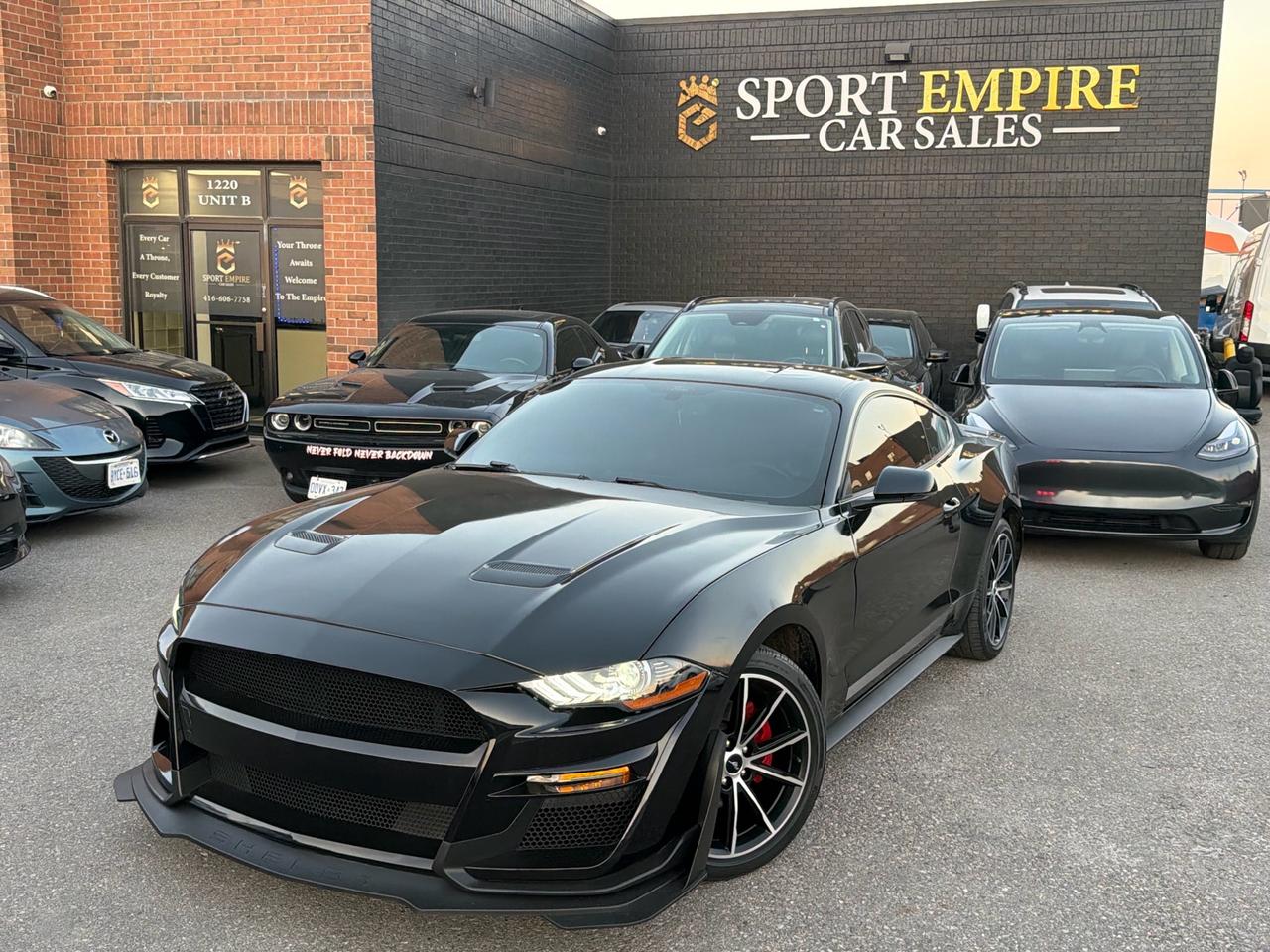 <p>*ECOBOOST PREMIUM* *RWD* *HEATED SEATS* *VENTILATED SEATS* *AUTOMATIC* *REVERSE CAMERA* Safety Certificate NOT included in the price | SAFETY: $699 Year :2020 Make: Ford Model: Mustang Trim: EcoBoost Fastback Kms: 53,810 Finance Price: $22,880 Cash Price: $23,880 Sport Empire Cars, offering a beautiful Ford Mustang ECOBOST premium with ONLY 53,810 kms!! For the affordable price of $22<span id=jodit-selection_marker_1787070046276_4115324517014157 data-jodit-selection_marker=start style=line-height: 0; display: none;></span>,880+HST and licensing. Beautiful Black exterior with a Black leather interior. Professionally detailed and ready to go. Perfect combination of reliability, comfort and luxury. Buy with Trust with an Ontario registered dealer. Please note: The listed price is a finance-only special. If you wish to purchase the vehicle with cash, a $1,000 premium will be added to the sale price. ** In accordance with OMVIC regulations, please be advised that the vehicle being offered is not currently certified, e-tested or drivable. Certification is available for an additional fee starting from $699. With our safety package the vehicle comes with a 36 day safety standard warranty, complimentary oil change and inspection report</p>