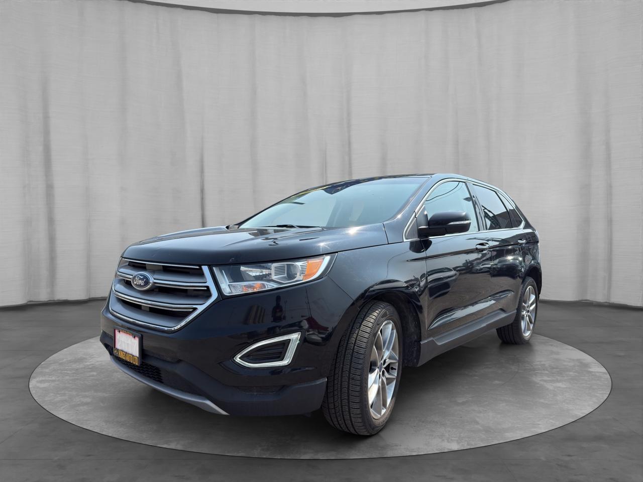 <h2> <strong>2017 Ford Edge Titanium AWD  Fully Loaded Luxury with Heated & Cooled Seats</strong></h2><p>The 2017 Ford Edge Titanium AWD delivers refined luxury, strong V6 performance, and intelligent all-wheel drive capability in one premium midsize SUV. Designed for year-round comfort and confidence, this Titanium trim stands out with upscale finishes, advanced technology, and the features drivers actually care about.</p><hr><h3> <strong>Performance & Power</strong></h3><ul><li><p>3.5L V6 Engine</p></li><li><p>Automatic Transmission</p></li><li><p>Intelligent All-Wheel Drive (AWD)</p></li><li><p>Smooth, responsive acceleration</p></li><li><p>Confident highway cruising and winter capability</p></li><li><p>Balanced ride quality with solid handling</p></li></ul><hr><h3> <strong>Interior & Comfort</strong></h3><ul><li><p><strong>Premium Leather-Trimmed Seating</strong></p></li><li><p><strong>Heated Front Seats</strong></p></li><li><p><strong>Ventilated (Cooled) Front Seats</strong></p></li><li><p>Power-Adjustable Front Seats with Driver Memory</p></li><li><p>Dual-Zone Automatic Climate Control</p></li><li><p>Push-Button Start</p></li><li><p><strong>Ambient Interior Lighting (Configurable)</strong></p></li><li><p>Spacious 5-Passenger Cabin</p></li><li><p>Split-Folding Rear Seats for Flexible Cargo Space</p></li><li><p>Quiet, refined, luxury-level ride comfort</p></li></ul><hr><h3> <strong>Technology & Key Features</strong></h3><ul><li><p>SYNC® Touchscreen Infotainment System</p></li><li><p>Apple CarPlay® & Android Auto</p></li><li><p>Bluetooth® Hands-Free Calling & Audio Streaming</p></li><li><p>Premium Audio System</p></li><li><p>Rearview Backup Camera</p></li><li><p>Keyless Entry with Smart Access</p></li><li><p>Steering Wheel Mounted Controls</p></li><li><p>USB Connectivity</p></li></ul><hr><h3> <strong>Safety & Handling</strong></h3><ul><li><p>Blind Spot Monitoring</p></li><li><p>Rear Cross-Traffic Alert</p></li><li><p>Rear Parking Sensors</p></li><li><p>AdvanceTrac® Stability Control</p></li><li><p>Anti-Lock Braking System (ABS)</p></li><li><p>Tire Pressure Monitoring System (TPMS)</p></li><li><p>Multiple Advanced Airbags</p></li></ul><hr><h3> <strong>Exterior Highlights</strong></h3><ul><li><p>Titanium-Specific Premium Styling</p></li><li><p>Chrome Accents & Signature Grille</p></li><li><p>Alloy Wheels</p></li><li><p>LED Daytime Running Lights</p></li><li><p>Strong, upscale midsize SUV presence</p></li></ul><hr><h3> <strong>Kings Auto Elite Service Package</strong></h3><p> DOT Safety Inspection<br> Carfax Report Available<br> Professional Detail (Interior & Exterior)<br> Financing Assistance & Trade-In Options</p><hr><h3> <strong>Pricing & Disclosure</strong></h3><p>Advertised price reflects financing offers. Cash purchases may be subject to adjusted pricing. A standard $999 administration fee and $549 safety certification & licensing fee apply. Price does not include HST.</p><hr><p> <strong>Available now at Kings Auto Ltd</strong><br>The 2017 Ford Edge Titanium AWD delivers luxury features like heated & cooled seats, ambient lighting, and intelligent AWD  making it a premium SUV built for Canadian roads.</p><span id=jodit-selection_marker_1770498720975_8329235091231839 data-jodit-selection_marker=start style=line-height: 0; display: none;></span>