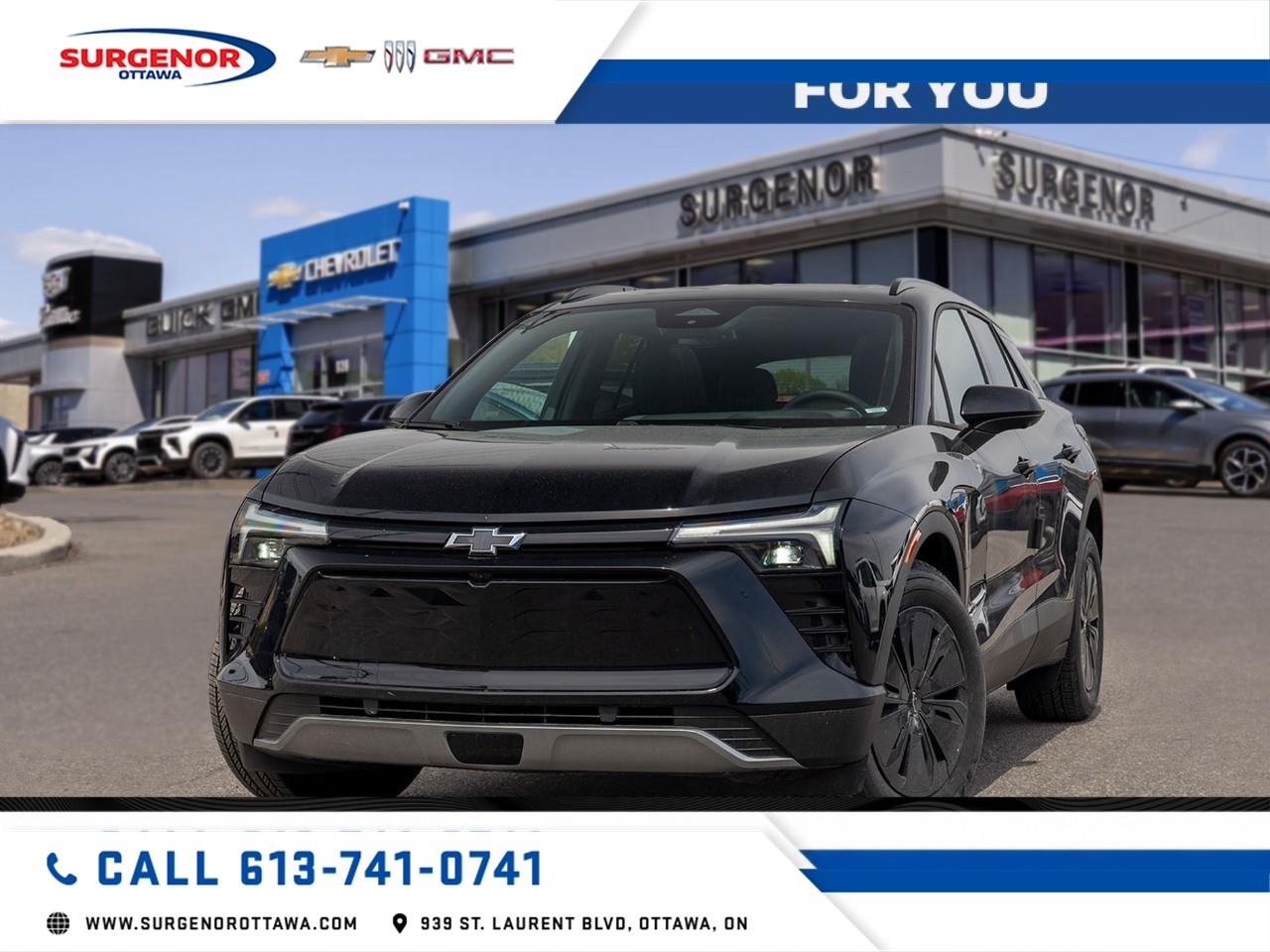 <p>The 2026 Chevrolet Blazer EV AWD LT in sleek black is a remarkable new SUV designed to handle Canadian roads with precision and style. Its advanced all-wheel drive system ensures exceptional traction and control, making it a perfect choice for both city streets and rugged countryside.</p><p>Externally, this Blazer EV exudes sportiness with its Midnight/Sport Edition package, featuring 19-inch black aluminum wheels and high gloss black roof rails that complement its black bowties and badging. The stylish black Evotex interior trim offers a sophisticated atmosphere, complete with comfortable front bucket seats.</p><p>This SUV is equipped with cutting-edge technology, including an 85 kWh propulsion battery pack capable of 150 kW DC fast charging. The dual-level charge cord provides versatile charging options both at home and on the go. Stay safe and assistive with features like lane assist, brake assist, adaptive cruise control, and parking sensors. Enjoy the convenience of a backup camera, power seats, and remote start.</p><p>With heated seats and steering wheel, this Blazer EV is perfect for those seeking comfort in colder months. Families and tech-savvy individuals alike will appreciate the smart device integration, satellite radio, and Wi-Fi hotspot for connectivity on the road. If you're looking for an innovative electric SUV with style and substance, contact Surgenor Chevrolet Buick GMC Cadillac today to learn more and schedule your test drive.</p>