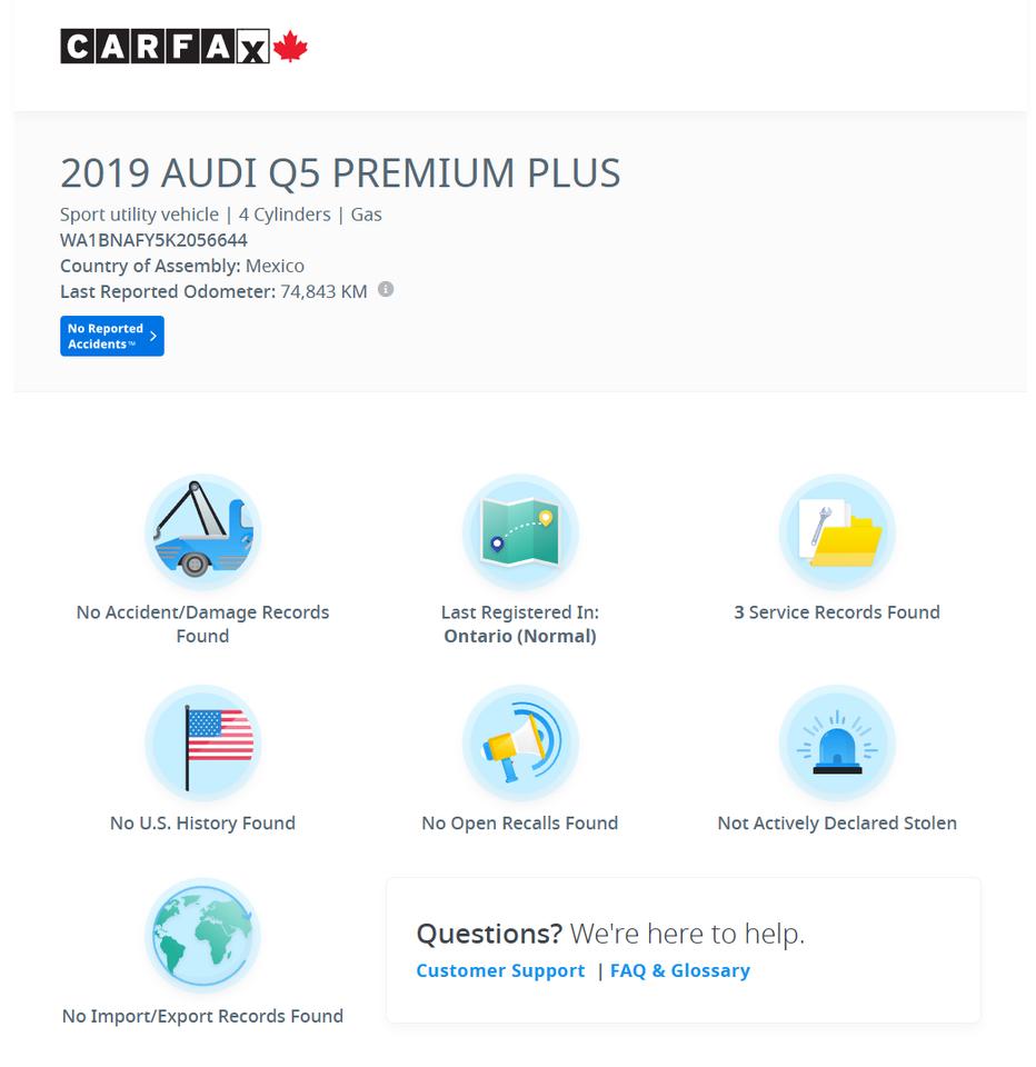 2019 Audi Q5 Progressiv Q5 Quattro+CLEAN CARFAX Photo