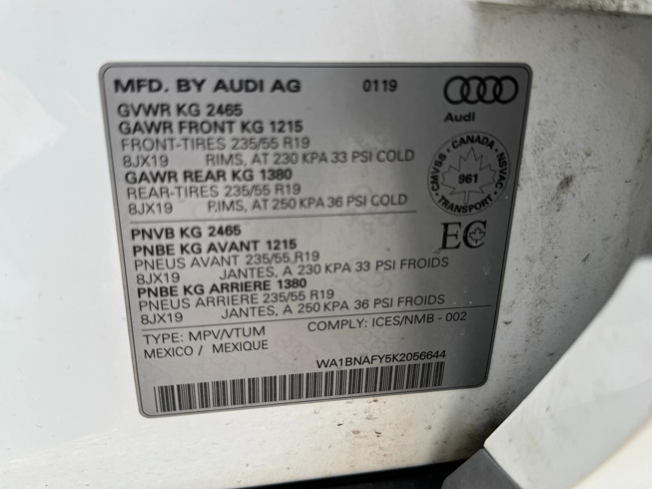 2019 Audi Q5 Progressiv Q5 Quattro+CLEAN CARFAX Photo