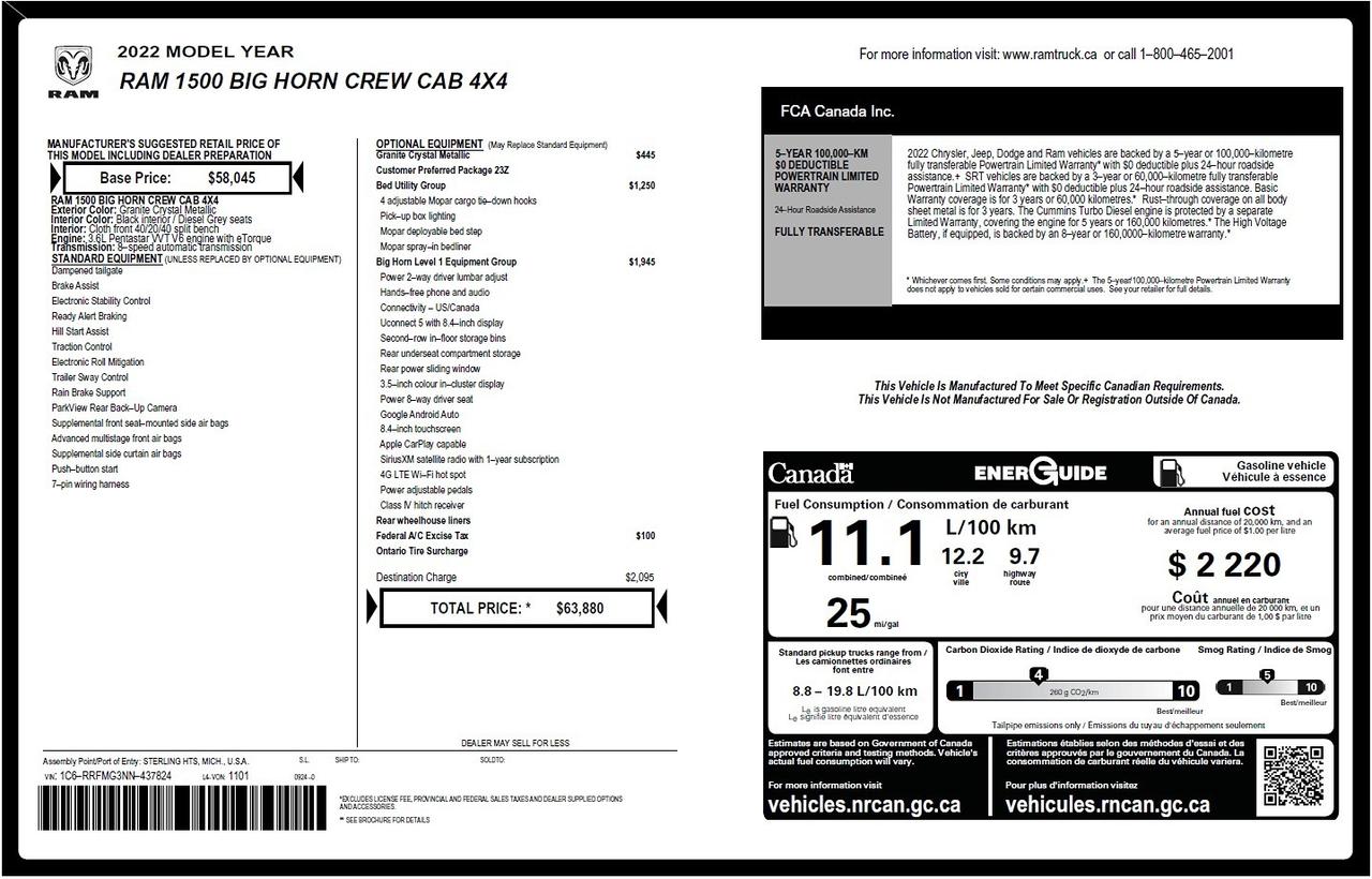 2022 RAM 1500 Big Horn Photo