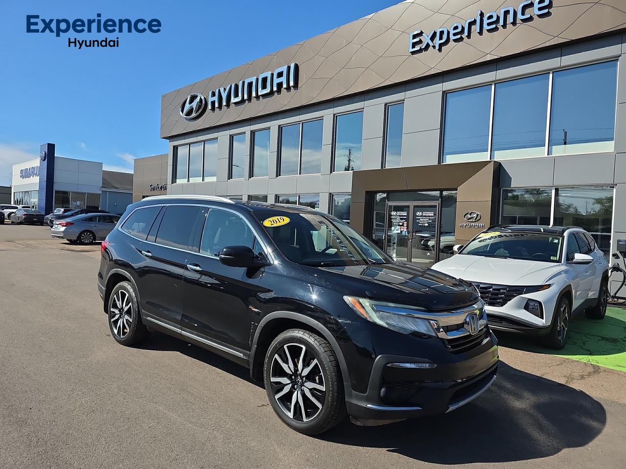 Awards:
  * ALG Residual Value Awards, Residual Value Awards 
Recent Arrival! Black 2019 Honda Pilot Touring AWD 9-Speed Automatic 3.5L 

Fresh MVI Sticker, Clean Carfax Report, 2 Key Fobs, One Owner
20" Aluminum Alloy Wheels, Advanced Rear Entertainment System, Auto-dimming door mirrors, Heated door mirrors, Heated front seats, Heated rear seats, Honda Satellite-Linked Navigation System, Power door mirrors, Power Liftgate, Power moonroof, Ventilated front seats. Were PEIs Premier Credit Specialists! Good poor, bad, or new credit? Divorced? Self-Employed? We have you covered! Our Credit Specialists are on standby 24/7 to help get you behind the wheel today! APPLY FOR YOUR PRE-APPROVAL TODAY - https://www.steeleadvantagefinancing.com/7182