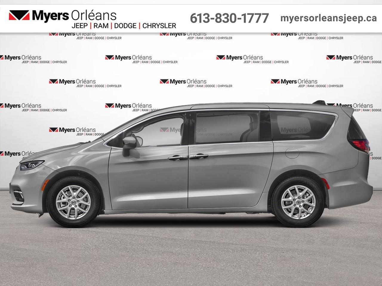 <b>Apple CarPlay,  Android Auto,  360 Camera,  Synthetic Leather Seats,  Heated Seats!</b><br> <br> This Chrysler Pacifica is a top-rated minivan thanks to excellent safety, flexibility, utility, and upscale features. This 2023 Chrysler Pacifica is fresh on our lot in Orleans.<br> <br>Designed for the family on the go, this 2023 Chrysler Pacifica is loaded with clever and luxurious features that will make it feel like a second home on the road. Far more than your moms old minivan, this stunning Pacifica will feel modern, sleek, and cool enough to still impress your neighbors. If you need a minivan for your growing family, but still want something that feels like a luxury sedan, then this Pacifica is designed just for you.<br> <br>This van has 93,976 km. Its Ceramic Grey in colour. It has an Automatic transmission and is powered by a 287HP 3.6L V6 Cylinder Engine. <br> <br> Our Pacificas trim level is Touring L. This Pacifica Touring L steps things up with Caprice synthetic leather upholstery, Apple CarPlay and Android Auto connectivity, USB mobile projection and an 360 camera system, along with great standard features like power sliding doors, heated and power-adjustable front seats with lumbar support and cushion tilt, 2nd row captains chairs with 60-40 split bench 3rd row seats, a heated TechnoLeather leatherette steering wheel, adaptive cruise control, proximity keyless entry with remote engine start, and a power tailgate for rear cargo access. Additional features also include a 10.1-inch infotainment screen powered by Uconnect 5, dual-zone front climate control, blind spot detection, Park Assist rear parking sensors, lane keeping assist with lane departure warning, and forward collision warning with active braking. This vehicle has been upgraded with the following features: Apple CarPlay, Android Auto, 360 Camera, Synthetic Leather Seats, Heated Seats, Heated Steering Wheel, Power Liftgate.<br> To view the original window sticker for this vehicle view this <a href=http://www.chrysler.com/hostd/windowsticker/getWindowStickerPdf.do?vin=2C4RC1BG1PR613498 target=_blank>http://www.chrysler.com/hostd/windowsticker/getWindowStickerPdf.do?vin=2C4RC1BG1PR613498</a>. <br/><br> <br>To apply right now for financing use this link: <a href=https://www.myersorleansjeep.ca/apply-for-financing/ target=_blank>https://www.myersorleansjeep.ca/apply-for-financing/</a><br> <br/><br>The road to new driving experiences begins in our inventory, where youll find an incredible array of brand-new cars, trucks, minivans, and SUVs, including two of our bestselling models, the Dodge Ram 1500 and the Dodge Grand Caravan. If you want to know what the cutting edge of automotive technology looks like, all you have to do is visit Myers Orleans Jeep! Each model comes loaded with the convenient features and cool technology that help make every trip memorable. Looking for additional everyday luxury at a price thats incredibly wallet-friendly? Choose from our selection of quality pre-owned models! If you can think of a road, our friendly and knowledgeable sales team will help you find the perfect vehicle to drive it.<br><br>We may be a well-established dealership thats been part of the community for many years, but that doesnt mean were stuck in the past! At Myers Orleans Jeep, were proud to provide a fresh, modern approach to car buying. Using our array of online tools, you can browse our extensive inventory, schedule a service appointment, order parts, and even apply for credit from wherever youve got a connection. Our goal is to create relationships that will last, and we know that the best way to do this is by providing a dealership experience thats based on honesty, transparency, trust, and a commitment to customers. Stop by today and discover all the ways we go above and beyond for you.<br><br> Come by and check out our fleet of 40+ used cars and trucks and 60+ new cars and trucks for sale in Orleans.  o~o