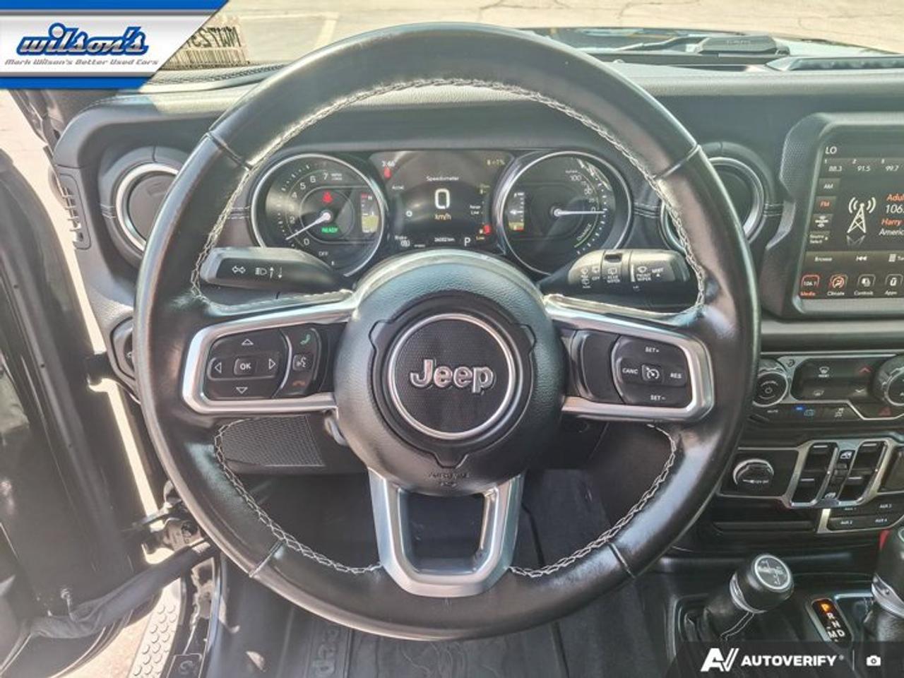 2021 Jeep Wrangler 4xe Unlimited Sahara | PHEV | Leather | Tow Pkg | Nav | CarPlay + Android | Rear Camera | and More ! Photo