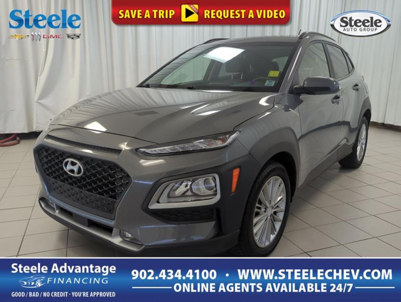 Meet a smart and versatile compact SUV built for Canadian driving. This 2021 Hyundai Kona Luxury in Dartmouth delivers confident all-wheel drive, a fuel-friendly 2.0-litre gas engine, and the easy operation of an automatic transmission. Finished in Grey with a Black interior, this used Kona Luxury blends everyday practicality with upscale style.With 105,195 km on the odometer, this four-door Hyundai Kona Luxury remains a popular choice for drivers who want city-friendly size without giving up comfort or useful features. Its raised ride height helps with visibility, while the compact footprint makes parking and tight urban streets much easier to manage.The 2021 Hyundai Kona Luxury is well known for its balanced road manners. It feels nimble in traffic, composed on the highway, and ready for changing weather thanks to all-wheel drive. For drivers in Dartmouth who need a practical SUV for commuting, errands, and weekend travel, this Kona Luxury makes strong sense.FEATURES OF THE Kona LuxuryPower sunroof adds open-air driving feelHeated steering wheel for cold morningsBlind-spot collision warning adds confidenceLeather-wrapped wheel enhances cabin feelADVANCED SAFETY FEATURESRearview camera helps with daily parkingBlind-spot collision warning supports lane changesRear cross-traffic alert aids reversing manoeuvresForward collision avoidance adds extra awarenessPERFORMANCE AND EFFICIENCY2.0-litre four-cylinder engine balances everyday efficiencyAutomatic transmission delivers smooth simple drivingAll-wheel drive adds year-round road confidenceCompact size helps urban manoeuvrability greatlyCOMFORT AND CONVENIENCEHeated front seats help beat winterDual-zone climate control improves cabin comfortFour-door layout supports easy passenger accessPush-button start adds daily convenienceTECHNOLOGY AND CONNECTIVITYApple CarPlay supports familiar smartphone integrationAndroid Auto keeps apps within reachTouchscreen interface keeps controls easy to useBluetooth connectivity supports hands-free callingCARGO SPACERear cargo area suits daily errandsSplit-folding rear seats expand versatility quicklyWide hatch opening improves loading easeCompact SUV shape helps carry gearAWARDS & RECOGNITIONSTop Safety Pick, Insurance Institute for Highway Safety, 2021Best Subcompact Utility Vehicle, The Car Guide, 2021WHAT OTHER OWNERS LIKEEasy city driving with useful sizeConfident winter traction from all-wheel driveComfortable ride for daily commutingUser-friendly tech and simple controlsInside, the cabin design is clean and easy to use. Controls are placed where drivers expect them, helping reduce distraction on the move. The Black interior gives this 2021 Hyundai Kona Luxury a refined look, while thoughtful comfort features help make every drive more pleasant in all seasons.On the road, the 2.0-litre four-cylinder engine offers dependable response for daily travel. It is well matched to the automatic transmission, creating smooth acceleration and relaxed cruising. This setup is especially appealing for drivers who value simple, predictable performance and sensible fuel use in a compact SUV.The all-wheel-drive system adds another layer of confidence for Atlantic Canadian roads. Rain, slush, and winter snow are easier to handle when traction is sent where it is needed most. That extra assurance helps this 2021 Hyundai Kona Luxury stand out as a practical year-round vehicle.From grocery runs to road trips, cargo flexibility matters. The rear hatch and folding rear seats help this Kona adapt to changing needs, whether you are carrying luggage, sports gear, or shopping bags. It is a strong fit for singles, couples, and small families who want utility in a manageable size.For drivers shopping at Steele Chevrolet Buick GMC in Dartmouth, this Grey 2021 Hyundai Kona Luxury offers a smart mix of comfort, traction, technology, and everyday usefulness. It is stylish without being flashy, efficient without feeling basic, and versatile enough for many different lifestyles.This 2021 Hyundai Kona Luxurys VIN is: KM8K6CAAXMU635950 .