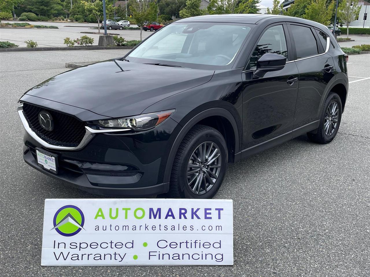 <span style=font-size:12px;>EXCEPTIONALLY CLEAN AND BEAUTIFUL GS + LUXURY. LOADED WITH EVERY FEATURE. AWD, SPORT LEATHER/SUEDE, ALL SAFETY FEATURES, INSPECTED WARRANTY AND FINANCING.<br /><br />&ldquo;No Pricing Tricks, No Hidden Fees&mdash;Just Great Cars at Great Prices&rdquo;. If you see a better price on the internet then ask what the sellers extra purchase fees are and if you have to finance the vehicle to obtain their advertised price. Every vehicle at Automarket is inspected, Warrantied and Financeable!<br /><br />Welcome to the Automarket, your community dealership of YES. We are featuring a Local, One Owner No accident claim Mazda CX-5 GS with Luxury Package. Loaded with&nbsp;</span><span style=color: rgb(51, 51, 51); font-family: system-ui, -apple-system, BlinkMacSystemFont, "Segoe UI", Roboto, Helvetica, Arial, sans-serif, "Apple Color Emoji", "Segoe UI Emoji", "Segoe UI Symbol"; font-size: 16px;><span style=font-size:12px;>&nbsp;iActiv AWD, Leather/ Suede Sport Carplay, navigation, Camera, Heated Seats,&nbsp; iActiv Safety including Autonomous Braking (ICBC Discount), Advanced Blind Spot Monitor, Cross Traffic Alert, Alloys, Power Tailgate,& So Much More.<br /><br />Having been fully inspected, we know that the Oil was recently changed along with exceptional service history since new, the Brakes are 80% New in the front and 70% New in the rear. The Tires are 80% New on all 4 corners and we have tested the battery and the coolant as well as fully detailed the vehicle for your enjoyment and peace of mind.</span></span><br /><br />We are a family owned and operated business since 1983 and we are committed to offering outstanding vehicles backed by exceptional customer service, now and in the future.<br />What ever your specific needs may be, we will custom tailor your purchase exactly how you want or need it to be. All you have to do is give us a call and we will happily walk you through all the steps with no stress and no pressure.<br />WE ARE THE HOUSE OF YES?<br />ADDITIONAL BENFITS WHEN BUYING FROM SK AUTOMARKET:<br />ON SITE FINANCING THROUGH OUR 17 AFFILIATED BANKS AND VEHICLE FINANCE COMPANIES<br />IN HOUSE LEASE TO OWN PROGRAM.<br />EVRY VEHICLE HAS UNDERGONE A 120 POINT COMPREHENSIVE INSPECTION<br />EVERY PURCHASE INCLUDES A FREE POWERTRAIN WARRANTY<br />EVERY VEHICLE INCLUDES A CARFAX AND ICBC DAMAGE REPORT<br />EVERY VEHICLE IS GUARANTEED LIEN FREE<br />DISCOUNTED RATES ON PARTS AND SERVICE FOR YOUR NEW CAR AND ANY OTHER FAMILY CARS THAT NEED WORK NOW AND IN THE FUTURE.<br />36 YEARS IN THE VEHICLE SALES INDUSTRY<br />A+++ MEMBER OF THE BETTER BUSINESS BUREAU<br />RATED TOP DEALER BY CARGURUS 2 YEARS IN A ROW<br />MEMBER IN GOOD STANDING WITH THE VEHICLE SALES AUTHORITY OF BRITISH COLUMBIA<br />MEMBER OF THE AUTOMOTIVE RETAILERS ASSOCIATION<br />COMMITTED CONTRIBUTER TO OUR LOCAL COMMUNITY AND THE RESIDENTS OF BC<br /><br /><br /><br /> This vehicle has been Fully Inspected, Certified and Qualifies for Our Free Extended Warranty.Don't forget to ask about our Great Finance and Lease Rates. We also have a Options for Buy Here Pay Here and Lease to Own for Good Customers in Bad Situations. 2 locations to help you, White Rock and Langley. Be sure to call before you come to confirm the vehicles location and availability or look us up at www.automarketsales.com. White Rock 604-542-4970 and Langley 604-533-1310. Serving Surrey, Delta, Langley, Richmond, Vancouver, all of BC and western Canada. Financing & leasing available. CALL SK AUTOMARKET LTD. 6045424970. Call us toll-free at 1 877 813-6807. $999 Documentation fee (negotiable) and applicable taxes are in addition to advertised prices. LANGLEY LOCATION DEALER# 40038 S. SURREY LOCATION DEALER #9987<br />
