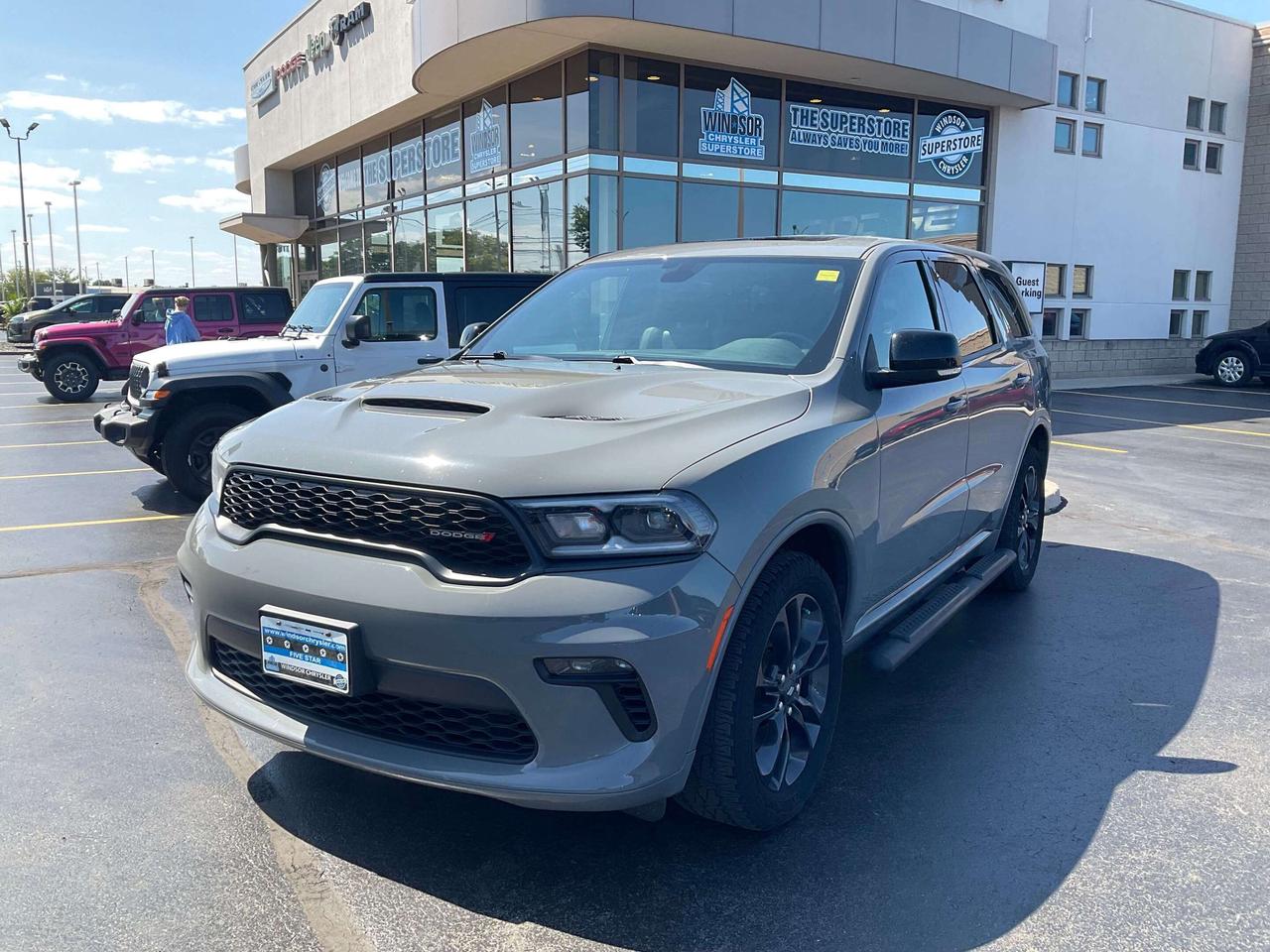 Recent Arrival!

Destroyer Gray Clearcoat 2021 Dodge Durango GT AWD 8-Speed Automatic Pentastar 3.6L V6 VVT

**CARPROOF CERTIFIED**, AWD.

* PLEASE SEE OUR MAIN WEBSITE FOR MORE PICTURES AND CARFAX REPORTS * Buy in confidence at WINDSOR CHRYSLER with our 95-point safety inspection by our certified technicians. Searching for your upgrade has never been easier. You will immediately get the low market price based on our market research, which means no more wasted time shopping around for the best price, Its time to drive home the most car for your money today. OVER 100 Pre-Owned Vehicles in Stock! Our Finance Team will secure the Best Interest Rate from one of out 20 Auto Financing Lenders that can get you APPROVED! Financing Available For All Credit Types! Whether you have Great Credit, No Credit, Slow Credit, Bad Credit, Been Bankrupt, On Disability, Or on a Pension, we have options. Looking to just sell your vehicle? We buy all makes and models let us buy your vehicle. Proudly Serving Windsor, Essex, Leamington, Kingsville, Belle River, LaSalle, Amherstburg, Tecumseh, Lakeshore, Strathroy, Stratford, Leamington, Tilbury, Essex, St. Thomas, Waterloo, Wallaceburg, St. Clair Beach, Puce, Riverside, London, Chatham, Kitchener, Guelph, Goderich, Brantford, St. Catherines, Milton, Mississauga, Toronto, Hamilton, Oakville, Barrie, Scarborough, and the GTA.