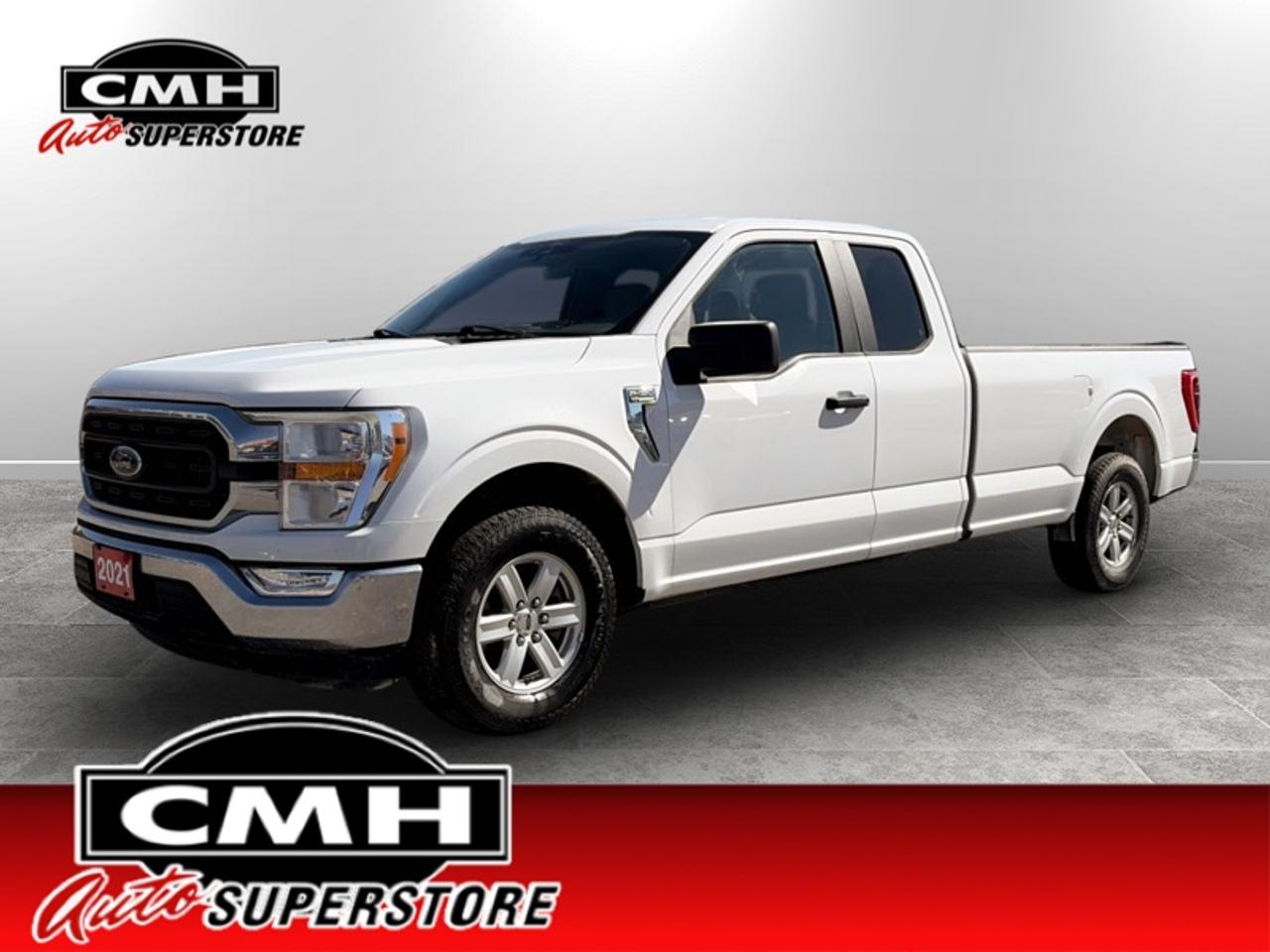 <b>Remote Start, Apple CarPlay, Android Auto, Aluminum Wheels, Ford Co-Pilot360, Dynamic Hitch Assist, Lane Keep Assist, Remote Keyless Entry, Cargo Box Lighting, Rear View Camera, Chrome Exterior Accents, 4G LTE</b><br> <br> <br>CMH certifies that all vehicles meet DOUBLE the Ministry standards for Brakes and Tires. The advertised price is the promotional financing price. For all other methods of payment, the selling price is $500 higher.<br><br> <br>This 2021 Ford F-150 is for sale today.<br> <br>The perfect truck for work or play, this versatile Ford F-150 gives you the power you need, the features you want, and the style you crave! With high-strength, military-grade aluminum construction, this F-150 cuts the weight without sacrificing toughness. The interior design is first class, with simple to read text, easy to push buttons and plenty of outward visibility. With productivity at the forefront of design, the 2021 F-150 makes use of every single component was built to get the job done right!<br> <br>This Super Cab pickup has 148,488 km. Its Oxford White in colour. It has an Automatic transmission and is powered by a 325HP 2.7L V6 Cylinder Engine. <br> <br> Our F-150s trim level is XLT. Upgrading to the class leader, this Ford F-150 XLT comes very well equipped with remote keyless entry and remote engine start, dynamic hitch assist, Ford Co-Pilot360 that features lane keep assist, pre-collision assist and automatic emergency braking. Enhanced features include aluminum wheels, chrome exterior accents, SYNC 3 with enhanced voice recognition, Apple CarPlay and Android Auto, FordPass Connect 4G LTE, steering wheel mounted cruise control, a powerful audio system, cargo box lights, power door locks and a rear view camera to help when backing out of a tight spot.<br> To view the original window sticker for this vehicle view this <a href=http://www.windowsticker.forddirect.com/windowsticker.pdf?vin=1FTEX1CP1MKD18882 target=_blank>http://www.windowsticker.forddirect.com/windowsticker.pdf?vin=1FTEX1CP1MKD18882</a>. <br/><br> <br>To apply right now for financing use this link: <a href=https://www.cmhniagara.com/financing/ target=_blank>https://www.cmhniagara.com/financing/</a><br> <br/><br>**PLEASE NOTE:** The functionality and condition of any accessories and aftermarket parts are not guaranteed by CMH Auto Superstore. Examples of such items include, but are not limited to: tonneau covers, radios, cameras, remote starts, vent visors, roof racks, winches, light bars, headlights/tail lights, center caps, running boards, etc. If an aftermarket part is safety-related and found to be defective, it will be replaced by a factory option.<br><b>**CMH Auto Superstore reserves the right to choose to repair, modify, or replace all aftermarket parts (example  headlights) or accessories at its sole discretion.**</b><br><br>Trade-ins are welcome! Financing available OAC ! Price INCLUDES a valid safety certificate! Price INCLUDES a 60-day limited warranty on all vehicles except classic or vintage cars. CMH is a Full Disclosure dealer with no hidden fees. We are a family-owned and operated business for over 30 years! o~o