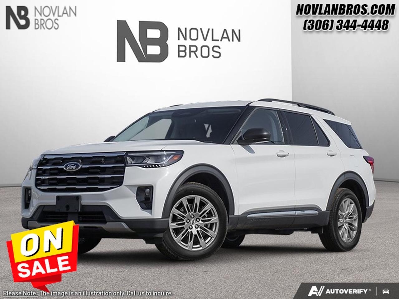 <b>Activex Seats, 20 Aluminum Wheels, Remote Engine Start, Heated Steering Wheel, Fog Lamps!</b><br> <br> Check out our great inventory of new vehicles at Novlan Brothers!<br> <br>This 2026 Explorer was built to do more than just get groceries, with all-new technologies, this SUV was built for adventure.<br> <br>This Ford Explorer is the ultimate lifestyle vehicle with plenty of style and space for all of your passengers and cargo. It has the hauling capabilities of a midsize SUV combined with strong off-road capabilities. Whether your next family adventure is to the grocery store or over a high mountain pass, the Ford Explorer was built to get you there with ease.<br> <br>This Star White Metallic Tri-Coat SUV has a 10 Speed Automatic transmission and is powered by a 300HP 2.3L 4 Cylinder Engine. <br> <br> Our Explorers trim level is Active. Standard features on this Explorer Active include FordPass Connect 5G mobile hotspot internet access, adaptive cruise control, smart device remote engine start, and a power liftgate for rear cargo access. On the inside, occupants are treated to heated front seats, voice-activated dual-zone climate control, and a 13.2-inch infotainment screen with wireless Apple CarPlay and Android Auto. Safety features also include lane keep assist with lane departure warning, collision mitigation, automatic emergency braking, evasion assist, and rear parking sensors. This vehicle has been upgraded with the following features: Activex Seats, 20 Aluminum Wheels, Remote Engine Start, Heated Steering Wheel, Fog Lamps, LED Signature Lighting.<br><br> View the original window sticker for this vehicle with this url <b><a href=http://www.windowsticker.forddirect.com/windowsticker.pdf?vin=1FMUK8DH8TGC07737 target=_blank>http://www.windowsticker.forddirect.com/windowsticker.pdf?vin=1FMUK8DH8TGC07737</a></b>.<br> <br>To apply right now for financing use this link: <a href=http://novlanbros.com/credit/ target=_blank>http://novlanbros.com/credit/</a><br> <br/>Weve discounted this vehicle $4937. Total rebate of $1000 is reflected in the price. 5.49% financing for 84 months. <br> Payments from <b>$772.97</b> monthly with $0 down for 84 months @ 5.49% APR O.A.C. ( Plus applicable taxes - Plus applicable fees ). Incentives expire 2026-08-31. See dealer for details. <br><br><br> Come by and check out our fleet of 20+ used cars and trucks and 100+ new cars and trucks for sale in Paradise Hill.  o~o