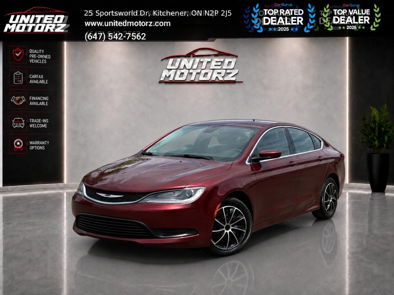 2015 Chrysler 200 LX AUTO FWD 2.4L~SAFETY CERTIFIED~ NO ACCIDENTS~ Photo0