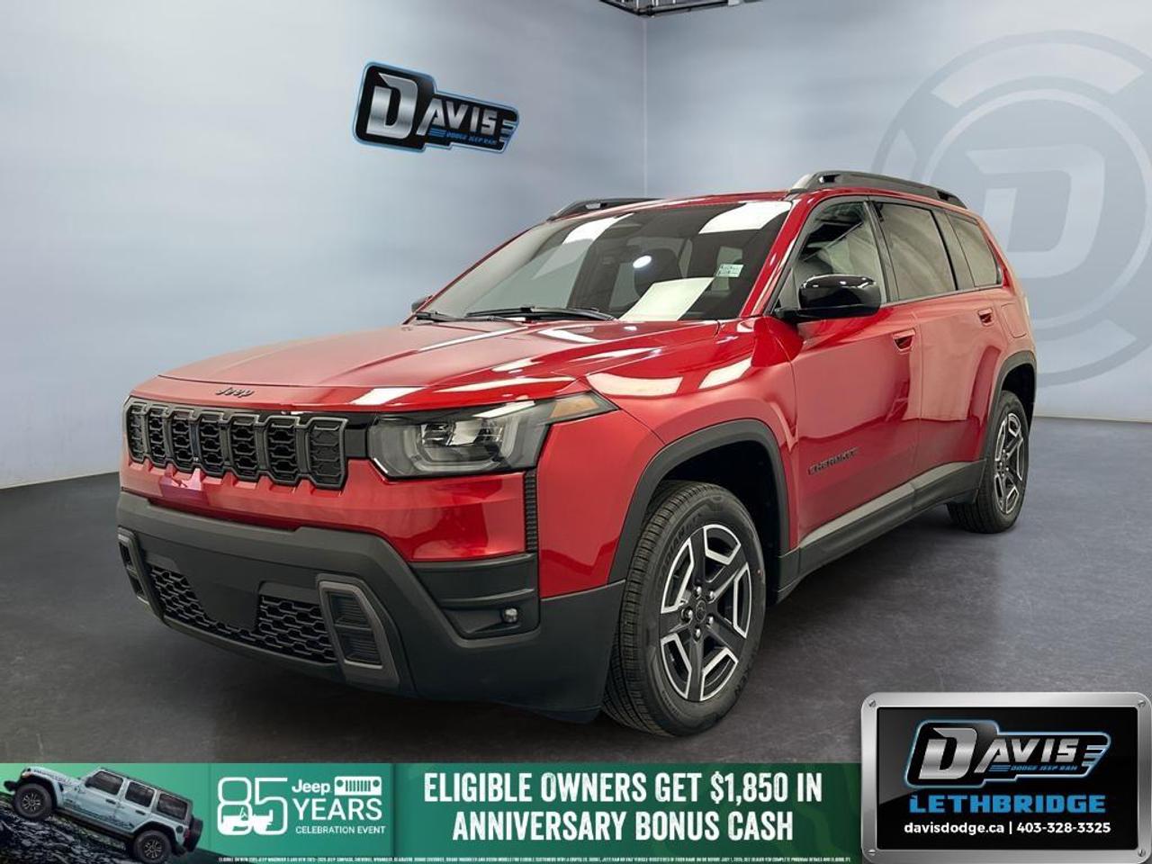<p>Experience the remarkable 2026 Jeep Cherokee Laredo 4x4, boasting a stunning Red exterior that commands attention. Whether you're cruising city roads or navigating tough terrains, this SUV's 4x4 drivetrain and advanced handling ensure you're always in control.</p> <p><strong>Interior Features:</strong>  Comfortable black interior  Heated seats and steering wheel  Power seats for personalized comfort  Keyless entry for easy access  Smart device integration  Wi-Fi hotspot to keep you connected</p> <p><strong>Exterior Features:</strong>  Eye-catching Red Hot Pearl finish  Alloy wheels add a touch of elegance  Heated mirrors for convenience  Parking sensors and backup camera for easier maneuvering  Compact spare tire for peace of mind</p> <p><strong>Technology & Safety Features:</strong>  1.6L I4 EP Turbo Hybrid engine  Electronic Variable Transmission (EVT)  Adaptive Cruise Control for a smoother ride  Lane assist for added safety  Remote start for your convenience  Satellite radio and Bluetooth connection for endless entertainment  Brake assist for superior safety</p> <p>The 2026 Jeep Cherokee Laredo 4x4 is perfect for adventurers and families seeking versatility and reliability. Contact Davis Dodge Lethbridge to learn more about this exceptional vehicle and schedule a test drive today. Your next journey awaits!</p>