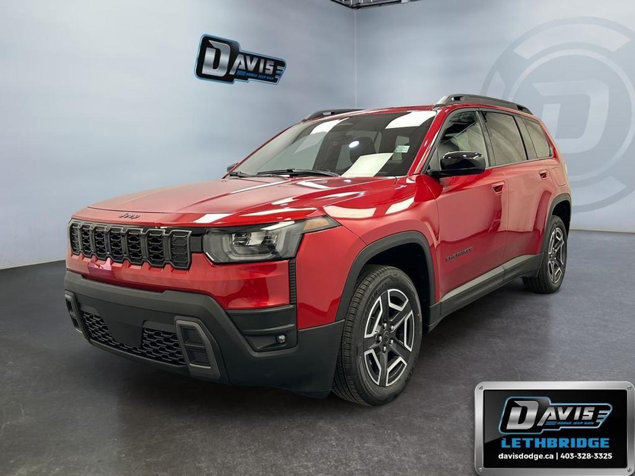 <p>Presenting the stunning 2026 Jeep Cherokee Laredo 4x4 in Red Hot Pearl! This SUV offers exceptional handling with its robust 4×4 drive train, ensuring a dynamic and confident drive on every terrain.</p><p><b>Exterior Features:</b></p><ul><li>Stylish alloy wheels</li><li>Attractive Red Hot Pearl exterior</li><li>Convenient remote start functionality</li><li>Compact spare tire included</li></ul><p><b>Interior Features:</b></p><ul><li>Luxurious black interior with heated front seats</li><li>Power seats and windows for added convenience</li><li>Heated steering wheel for those colder months</li><li>Spacious cabin equipped with advanced climate control</li></ul><p><b>Technology & Safety Features:</b></p><ul><li>Advanced backup camera and parking sensors</li><li>Bluetooth connection and smart device integration</li><li>Lane assist and adaptive cruise control for enhanced safety</li><li>Built-in wi-fi hotspot for staying connected on the go</li></ul><p>The 2026 Jeep Cherokee Laredo 4x4 is perfect for adventurers and families alike, offering unmatched style and performance. Contact Davis Dodge Lethbridge today to experience the thrill of driving this exceptional SUV!</p>