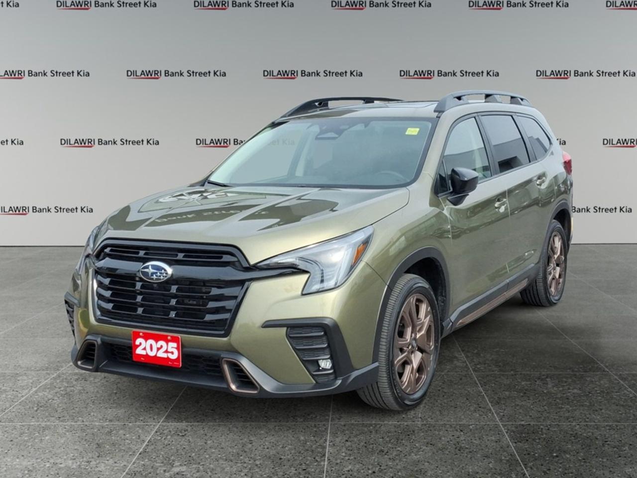 CASH PURCHASE PRICE $51395 + HST Experience the robust capability of the 2025 Subaru Ascent Sport 7-Passenger in an alluring blend of style and functionality. This SUV features a striking all-wheel-drive system, ensuring confident handling in any conditions. Wrapped in a dynamic design, the Ascent is ready to navigate both urban streets and rugged trails. The exterior speaks to elegance with alloy wheels and the practicality of heated mirrors, while a sunroof adds a breath of fresh air to every journey. Step inside to discover spacious accommodation for up to seven passengers. Luxurious touches abound, from the leather steering wheel to the leatherette door trim inserts, ensuring a premium feel for both driver and passengers. Heated front, rear, and steering wheel promise comfort in every climate. Technologically savvy, the Subaru Ascent offers a suite of modern features designed to enhance your drive. Keep the family entertained and connected with smart device integration, Bluetooth connectivity, and a high-definition navigation system. Feel secure with driver assistance technologies like lane assist and adaptive cruise control, alongside traditional safety features like a backup camera. The Ascents brake assist feature ensures peace of mind on your adventures. Ideal for families or those who love exploration with plenty of room for friends or gear, the 2025 Subaru Ascent Sport is ready to make every trip remarkable. We invite you to contact Bank Street Kia to find out more and schedule a test drive. Embark on your adventure today with unmatched comfort and innovation.