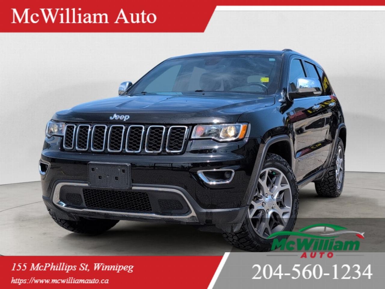 <br>At McWilliam Auto, we operate as a one-price dealership. Our vehicles are competitively priced from the start to offer exceptional value and a transparent buying experience. All vehicle prices are firm and non-negotiable.in.<br><br>MECHANICAL / PERFORMANCE<br><br>3.6L Pentastar V6 engine<br>8-speed automatic transmission<br>4X4 drivetrain<br>Selec-Terrain Traction Management System<br>Auto Stop/Start technology<br>Hill Start Assist<br>Electric power steering<br>Four-wheel disc brakes<br>Trailer Sway Control<br><br>SAFETY<br><br>Blind Spot Monitoring<br>Rear Cross Path Detection<br>ParkView Rear Back-Up Camera<br>Rear Park Assist System<br>Electronic Stability Control<br>Traction Control<br>Anti-lock Braking System (ABS)<br>Advanced multistage front airbags<br>Side curtain airbags<br>Tire Pressure Monitoring System<br>Automatic headlights<br>Remote keyless entry<br>Push-button start<br><br>TECHNOLOGY / INFOTAINMENT<br><br>Apple CarPlay<br>Android Auto<br>Uconnect touchscreen infotainment system<br>Bluetooth hands-free connectivity<br>USB charging ports<br>Voice command capability<br>Steering wheel audio controls<br>AM/FM radio<br>Satellite radio capability<br>Multi-function driver information display<br><br>COMFORT / INTERIOR<br><br>Leather seating surfaces<br>Heated front seats<br>Heated steering wheel<br>Power driver seat with memory<br>Power front passenger seat<br>Dual-zone automatic climate control<br>Power windows<br>Power door locks<br>Leather-wrapped steering wheel<br>Remote start system<br>Auto-dimming rearview mirror<br>Rear seat air vents<br>Split-folding rear seats<br><br>EXTERIOR / STYLING<br><br>Power liftgate<br>LED Daytime Running Lights<br>LED headlights<br>LED fog lights<br>Automatic headlights<br>Heated power exterior mirrors<br>Body-colour door handles<br>Roof rails<br>Rear privacy glass<br>Rear window wiper<br>Alloy wheels<br><br>OFF ROAD / CAPABILITY<br><br>4X4 drivetrain<br>Selec-Terrain Drive Modes<br>Hill Descent Control<br>Hill Start Assist<br>Skid plate protection<br>Trailer Sway Control<br><br>DEALER PERMIT No. 4611<br>Stock Number#4864<br>McWilliam Auto, 155 McPhillips Street, Winnipeg MB<br><br>IMPORTANT DISCLAIMER: This vehicle is a used vehicle, all the features and information may not be accurate from the descriptions above, please check the vehicle in person and confirm for your self.