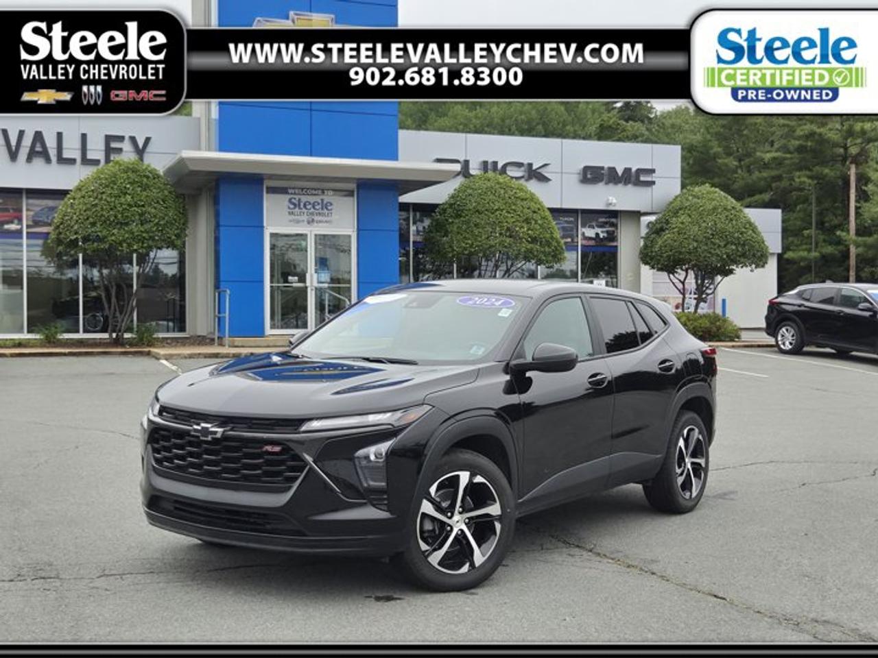 This 2024 Chevrolet Trax 1RS with 95,152 km has completed Steele Auto Groups comprehensive inspection process and is ready for its next owner. Finished in Black, this compact SUV is powered by a 1.2L Turbocharged engine and offers sporty styling, modern technology, and impressive fuel efficiency for everyday driving.Key Features:1.2L Turbocharged engineApple CarPlay & Android AutoTouchscreen infotainment systemRear vision cameraBluetooth connectivityRS Sport Appearance PackageThis 2024 Chevrolet Trax 1RS with 95,152 km has successfully completed Steele Auto Groups comprehensive 85-Point Inspection and is ready for its next owner. Finished in Black, this compact SUV is powered by a 1.2L Turbocharged engine and offers sporty styling, modern technology, and impressive fuel efficiency for everyday driving.Key Features:1.2L Turbocharged engineApple CarPlay & Android AutoTouchscreen infotainment systemRear vision cameraBluetooth connectivityRS Sport Appearance PackageThis Trax 1RS has undergone Steele Auto Groups 85-Point Inspection, performed by our certified technicians, including mechanical, brake, tire, and safety assessments, along with a road test and professional detailing. With its sporty design, comfortable interior, and versatile cargo space, its well-suited for commuting, road trips, and everyday adventures. Book a viewing and test drive to see if this 2024 Chevrolet Trax 1RS is the right fit for your needs.