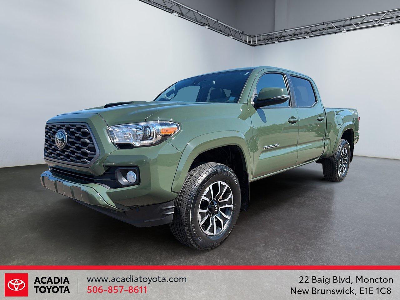 Recent Arrival! Army Green 2021 Toyota Tacoma V6 4WD 6-Speed Automatic 3.5L V6 DOHC 24V LEV3-ULEV70 278hp



Sale price includes a $1,500 Finance Credit and is available to customers who finance their vehicle purchase through Acadia Toyota. Contact us for complete details and eligibility requirements.



NEW 2 YEAR MVI INSPECTION DONE HERE AT ACADIA TOYOTA, 4WD, 17 Alloy Wheels, 6 Speakers, ABS brakes, Brake assist, Bumpers: body-colour, Electronic Stability Control, Exterior Parking Camera Rear, Heated Front Bucket Seats, Power steering, Power windows.



Certification Program Details: Type your description here