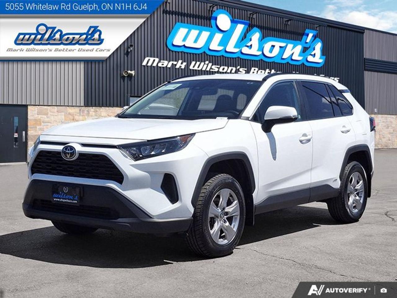 Look at this certified 2025 Toyota RAV4 Hybrid LE AWD | Heated Seats | Radar Cruise | CarPlay + Android | Rear Camera | and More !. Its Automatic transmission and 2.5 L engine will keep you going. This Toyota RAV4 has the following options: Reverse Camera, Radar Cruise, Air Conditioning, Heated Seats, Tilt Steering Wheel, Steering Radio Controls, Power Windows, Power Locks, Traction Control, and Power Mirrors. Test drive this vehicle at Mark Wilsons Better Used Cars, 5055 Whitelaw Road, Guelph, ON N1H 6J4.MASSIVE SELECTION: 500+ vehicles in ONE LOCATION, all Live Market Priced for the best value!STRAIGHTFORWARD & TRANSPARENT PRICING: Our Advertised Price INCLUDES:Safety Certification! (No separate certification fee upcharge).FREE Carfax History Report!NO upcharge for paying cash!CONFIDENCE & PEACE OF MIND: 30-Day/3,000 km Warranty INCLUDED! Plus a 5-Day Exchange Privilege!*EASY FINANCING: Better-than-bank rates, $0 Down, and 3 Months No Payments available OAC. BAD CREDIT APPROVED HERE!WE BUY CARS: Get Top Dollar for your trade, or sell us your vehicle for CASH even if you dont buy ours!www.shopwilsons.comAn Honest, Transparent Buying Experience. Trusted in business since 1961!(Cash Prices Exclude HST and Licensing Fees only.)