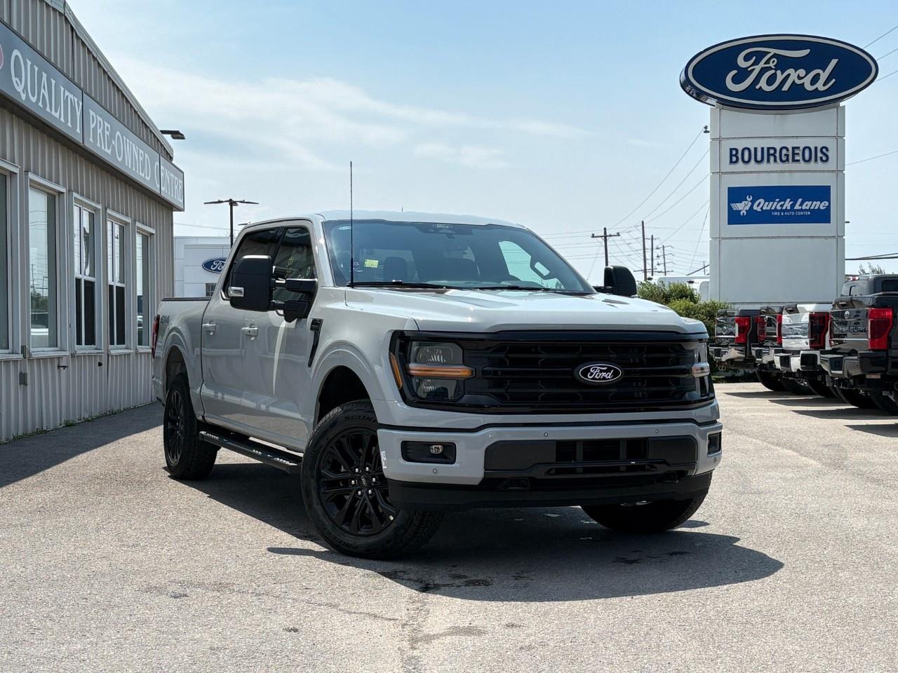<p>Introducing the 2026 Ford F-150 XLT, a new truck featuring a robust 4×4 drivetrain that ensures optimal handling and performance even in tough conditions. Sporting a sophisticated gray exterior complemented by sleek black interior details, this truck is designed to make an impression both on and off the road.</p><p>The exterior boasts the XLT Black Appearance Package Plus with striking black grille, exterior badging, and 20" gloss black painted aluminum wheels. Its dark interior appliques create an inviting atmosphere, perfectly paired with the comfortable cloth front seats. Practical enhancements like black running boards and tough bed spray-in bedliner further elevate its functionality and style.</p><p>Advanced technological features are integrated throughout, including a suite of driver assistance options such as lane assist, brake assist, parking sensors, and a backup camera to ensure you're covered from all angles. Enjoy seamless connectivity with a Bluetooth connection, smart device integration, satellite radio, and a convenient Wi-Fi hotspot for those who are always on the go.</p><p>The F-150's power is highlighted by its 3.5L V6 Ecoboost engine with Auto Start/Stop technology, coupled with a 10-speed automatic transmission that offers selectable drive modes including ECO, Sport, and Tow/Haul. This makes it perfect for both work and play.</p><p></p><p>This versatile truck is ideal for families, adventure enthusiasts, and those needing a reliable vehicle with advanced towing capabilities. With features like the Integrated Trailer Brake Controller and electronic locking with a 3.55 axle ratio, it's perfect for your next journey or work assignment. Don't miss the chance to experience the 2026 Ford F-150 XLT firsthand. Contact Bourgeois Motors Ltd. today for more information and take the next step towards owning this remarkable truck.</p> <p><span style=color:rgb( 58 , 80 , 95 )>The discount shown on vehicle represents the </span><u>Cash Purchase</u><span style=color:rgb( 58 , 80 , 95 )> discount and is inclusive of all non-stackable and stackable cash purchase discounts from Ford of Canada and Bourgeois Motors Ltd. and is offered in lieu of sub-vented lease or finance rates. To get details on current discounts applicable to this and other vehicles in our inventory for Lease and Finance customer, see a member of our team. All offers for lease or finance are On Approved Credit (OAC).While every effort is made to ensure the accuracy of discounts and programs, programs are subject to change without notice </span><span style=color:rgb( 119 , 119 , 119 )>and may not be accurate or completely current. While every reasonable effort is made to ensure the accuracy of this data, we are not responsible for any errors or omissions contained on these pages.</span></p> <p><strong>Why Choose the Bourgeois Auto Group?</strong></p><p>For 80 years, Bourgeois Auto Group has been delivering exceptional automotive experiences. Our factor trained teams work to ensure you receive the shopping experience you deserve; whether you're looking for a new or new-to-you vehicle.</p><p>Shop 24/7 with our online showroom and chat service, ensuring convenience every step of the way. No hidden fees, full disclosure, and every pre-owned vehicle comes with a Carfax® report for peace of mind.</p><p>We offer a wide selection of pre-owned vehicles, all competitively priced using real-time market data. Get the best deal on your purchase and trade-in with our free Live Market Analysis report.</p><p>Looking to sell your car? We buy any make or modelno purchase required. Our simple to use online trade valuation tool will provide you with a clear, transparent selling experience whether you buy our car or not.</p><p>Backed by hundreds dedicated employees across 4 convenient locations, were here to meet all your automotive needs. Visit us in Midland or Parry Sound and explore our inventory or schedule your next service today.</p> <p><strong>Financing Your Next Vehicle with Bourgeois Motors Ford in Midland:</strong></p><p>At Bourgeois Motors Ford, we make financing your next vehicle simple and stress-free! Our team works with trusted lenders to find flexible options tailored to your budget. Drive away with confidenceapply today!</p><p>Take advantage of our online pre-qualification tool, backed by Equifax and TD Bank to find the payment that works for you. Simply <a href=https://www.bourgeoismotors.com/free-credit-check/ rel=nofollow><strong>CLICK HERE</strong></a><strong> </strong>to use our secure online credit tool with no impact to your credit.</p>