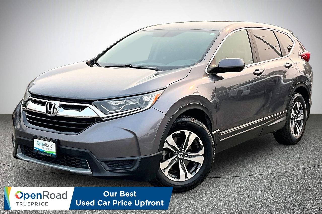 Discover comfort, reliability, and impressive efficiency with this 2017 Honda CR V LX 2WD. The LX trim includes a rearview camera, Honda Sensing safety technologies, adaptive cruise control, lane keeping assist, automatic climate control, Bluetooth connectivity, and a spacious interior with versatile cargo space. Perfect for daily driving and weekend adventures alike. Come take it for a test drive today! Drive away with confidence from OpenRoad Toyota Abbotsford! Get our TruePrice upfront with no haggling and no hassle. Every OpenRoad Certified vehicle is fully inspected and backed by a Carfax history report. Visit us today at 30210 Automall Drive in Abbotsford or call now to book your test drive and get behind the wheel!  List Price subject to $595 Documentation Fee, $499 Lease/Finance Fee, and applicable taxes. VSA Dealer #40643