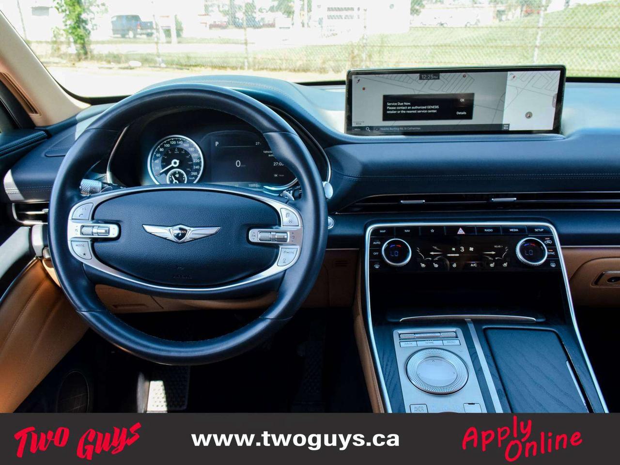 2021 Genesis GV80 3.5T Advanced   7 Pass   Panroof   Caramel Lthr Photo