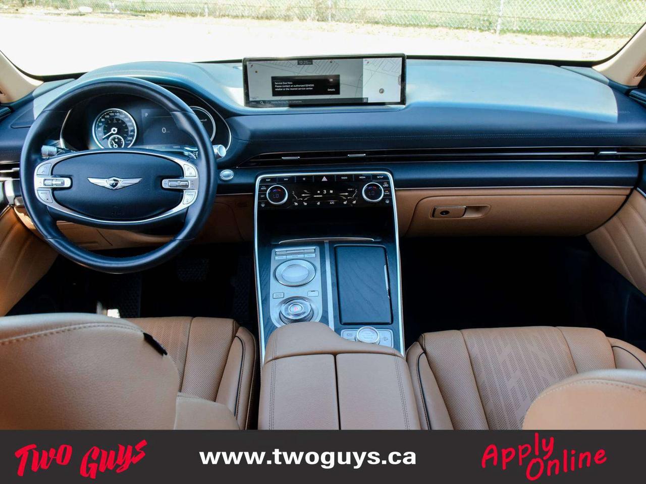 2021 Genesis GV80 3.5T Advanced   7 Pass   Panroof   Caramel Lthr Photo