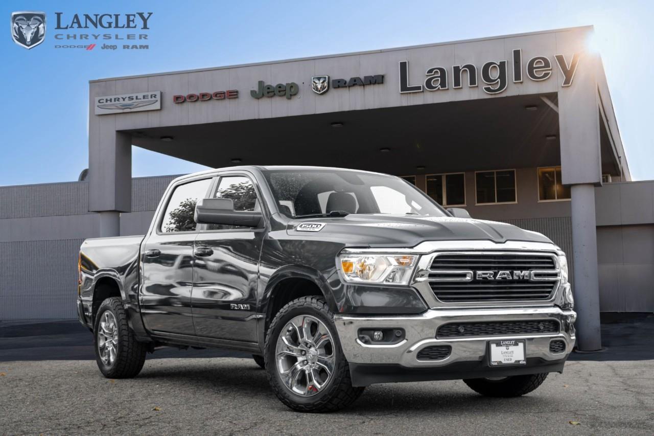 <p><strong>2021 Ram 1500 Big Horn 4x4 Crew Cab 5'7" Box</strong></p><p>A full-size pickup built to handle daily work and weekend hauling with ease.</p><ul><li><p><strong>Engine</strong>: 5.7L HEMI V8 (395 hp, 410 lb-ft torque)</p></li><li><p><strong>Transmission</strong>: 8-speed automatic</p></li><li><p><strong>Drivetrain</strong>: 4x4</p></li><li><p><strong>Max Towing</strong>: Up to 11,330 lbs</p></li><li><p><strong>Max Payload</strong>: Up to 2,300 lbs</p></li></ul><p>Come book a test drive at Langley Chrysler, conveniently located in Langley, British Columbia.</p>

<p>*All prices plus applicable taxes, applicable environmental recovery charges, documentation of $599 and full tank of fuel surcharge of $76 if a full tank is chosen. <br />Other protection items available that are not included in the above price:<br />Tire & Rim Protection and Key fob insurance starting from $599<br />Service contracts (extended warranties) for coverage up to 7 years and 200,000 kms starting from $599<br />Custom vehicle accessory packages, mudflaps and deflectors, tire and rim packages, lift kits, exhaust kits and tonneau covers, canopies and much more that can be added to your payment at time of purchase<br />Undercoating, rust modules, and full protection packages starting from $199<br />Financing Fee of $500 when applicable<br />Flexible life, disability and critical illness insurances to protect portions of or the entire length of vehicle loan</p>