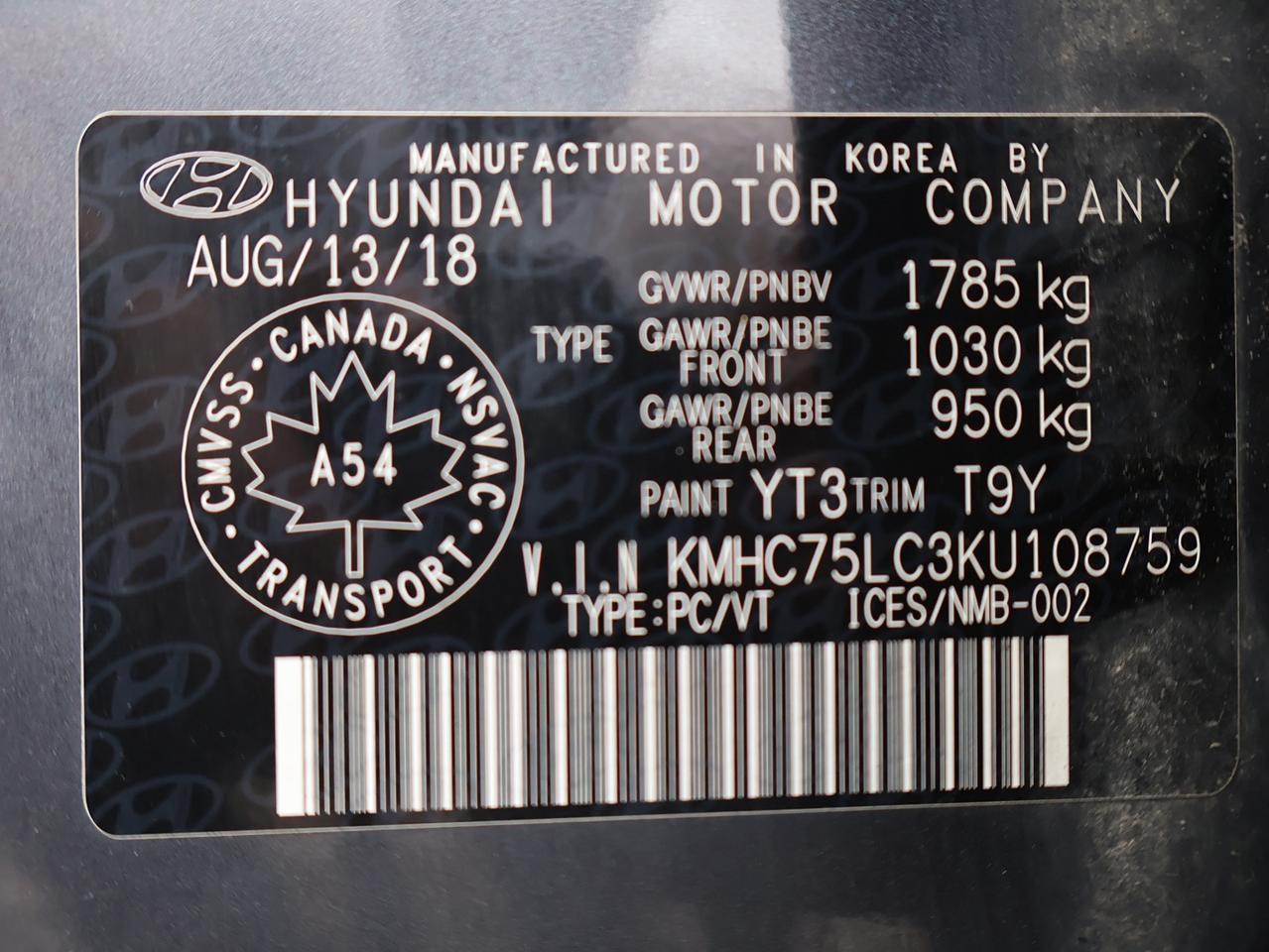2019 Hyundai Ioniq Hybrid ESSENTIAL CERTIFIED *ACCIDENT FREE*HYUNDAI MAINTAIN* CAMERA BLUETOOTH HEATED SEATS CRUISE ALLOYS Photo
