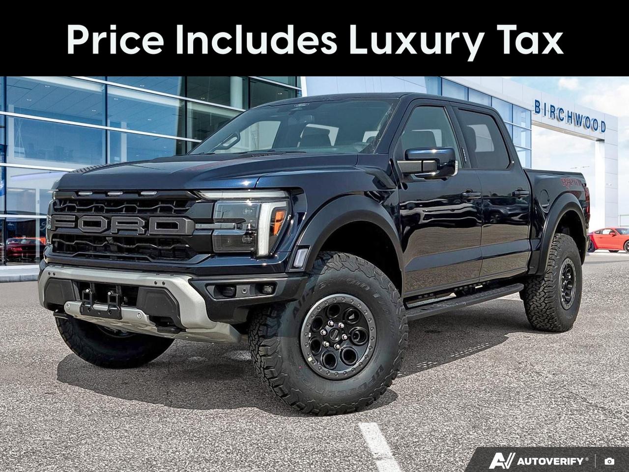 The 2026 Ford F-150 Raptor is one of the most capable and feature-packed trucks on the road today. Powered by a twin-turbocharged 3.5L V6 with 4WD and a 4.10 locking axle ratio, this Raptor is built for serious off-road performance and heavy-duty towing  all wrapped in a sharp Blue exterior with barely 26 km on the odometer.

- 3.5L 6-cylinder engine with 4WD and Electronic Locking 4.10 Axle Ratio for maximum off-road capability
- Class IV Towing Package including integrated brake controller and trailer sway control
- Hill Descent Control, Hill Hold Control, and Electric Parking Brake for confident control on any terrain
- Heated leather/metal-look steering wheel with head-up display and power adjustable pedals
- Voice-activated dual-zone automatic climate control with connected navigation
- Ford Co-Pilot360 suite: blind spot monitoring, cross-traffic alert with reverse brake assist, front/rear parking sensors, and aerial view camera
- Driver Monitoring Alert and Collision Mitigation-Front for added on-road awareness
- Autolamp LED directionally adaptive high-beam headlamps and body-coloured power-folding heated mirrors

Ready to get behind the wheel? Visit Birchwood Ford online at www.birchwoodford.ca to reserve this Raptor, start your purchase, or book a test drive appointment. Have questions? Our team is here to help  reach out anytime and well make the process straightforward and pressure-free.
Birchwood Ford is your choice for New Ford vehicles in Winnipeg. 

At Birchwood Ford, we hold ourselves to the highest standard. Our number one focus is customer satisfaction which has awarded us the Ford of Canadas Presidents Award for 5 consecutive years. This honour is presented to Ford dealers that have proven outstanding results in Sales and Customer Service Excellence.

Are you a newcomer to Canada, recent graduate, first time car buyer or physically challenged? Ask us about our exclusive rebates and how they may apply to you.
 
Interested in seeing/hearing more? Book a test drive or give us a call at (204) 661-9555 and we can help you with whatever you need!

Dealer permit #4454
Dealer permit #4454