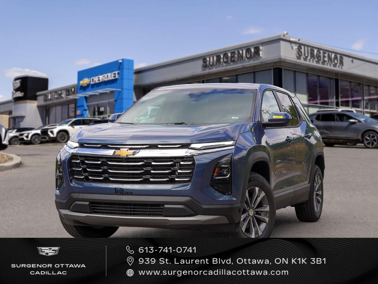 <p>The 2027 Chevrolet Equinox AWD LT in stunning Lakeshore Blue Metallic is a breathtaking example of modern SUV engineering. With its all-wheel drive and automatic transmission, this vehicle promises impressive handling and stability, making it ideal for any season or road type.</p><p>On the exterior, the 17-inch Grazen Metallic Machined-Face Aluminum wheels and all-season blackwall tires complement its bold aesthetic. Step inside, and you'll be greeted by the comfort of black cloth seat trim in a spacious cabin designed for both style and practicality. The front bucket seats, along with features like air conditioning and a heated steering wheel, ensure a comfortable ride every time.</p><p>Infused with advanced technology, the Equinox prioritizes your safety and convenience. The backup camera, lane assist, parking sensors, and brake assist are designed to support you on every drive. Stay connected and entertained with Bluetooth connection, satellite radio, and smart device integration, while the remote start, keyless entry, and Wi-Fi hotspot offer modern-day convenience.</p><p>Perfect for both families and adventure enthusiasts, the 2027 Equinox AWD LT's adaptable design and features cater to various lifestyles. Contact Surgenor Chevrolet Buick GMC Cadillac today to learn more and arrange your test drive.</p>
