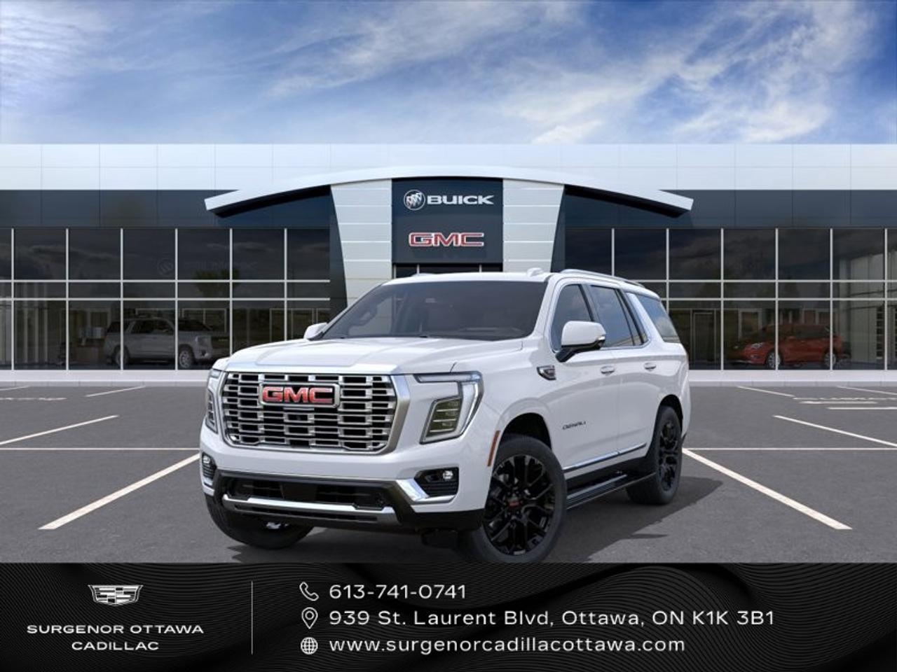 <p>Prepare to be captivated by the striking 2026 Glacier White GMC Yukon Denali, a powerhouse SUV with a 4×4 drivetrain that offers exceptional handling and performance. This new vehicle combines robust power with a luxurious aesthetic, designed to cater to the needs of drivers who seek both functionality and style.</p><p>The exterior is adorned with a Glacier White Tricoat that exudes sophistication, sitting atop 22-inch multi-spoke gloss black wheels that command attention on the road. Step inside, and you are greeted by an interior dressed in Jet Black perforated leather seating surfaces that promise comfort and elegance. The cabin is accentuated with power sunroof and power-retractable assist steps, enhancing its upscale allure.</p><p>Technological advancements take center stage with a state-of-the-art 16.8-inch diagonal Premium GMC Infotainment System featuring Google integration, navigation capability, personalized driver profiles, and more. Safety and driver assistance are paramount, with features like lane assist, adaptive cruise control, automatic parking, and a heads-up display to keep you informed and secure.</p><p>This GMC Yukon Denali appeals to the discerning driver who demands luxury, power, and advanced technology in their vehicle. Contact Surgenor Chevrolet Buick GMC Cadillac today to explore more about this exceptional SUV and redefine your driving experience.</p>