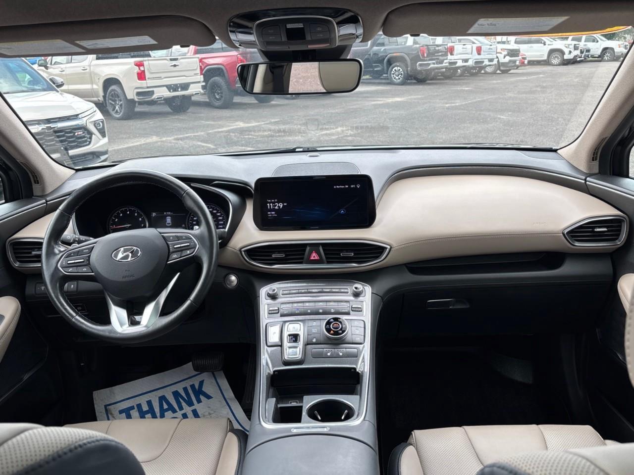 2023 Hyundai Santa Fe Preferred w/Trend Package Used 5 Passenger AWD SUV with Heated Front Seats, Heated Steering Wheel, Navigation, Leather Seats and a Panoramic Sunroof Photo
