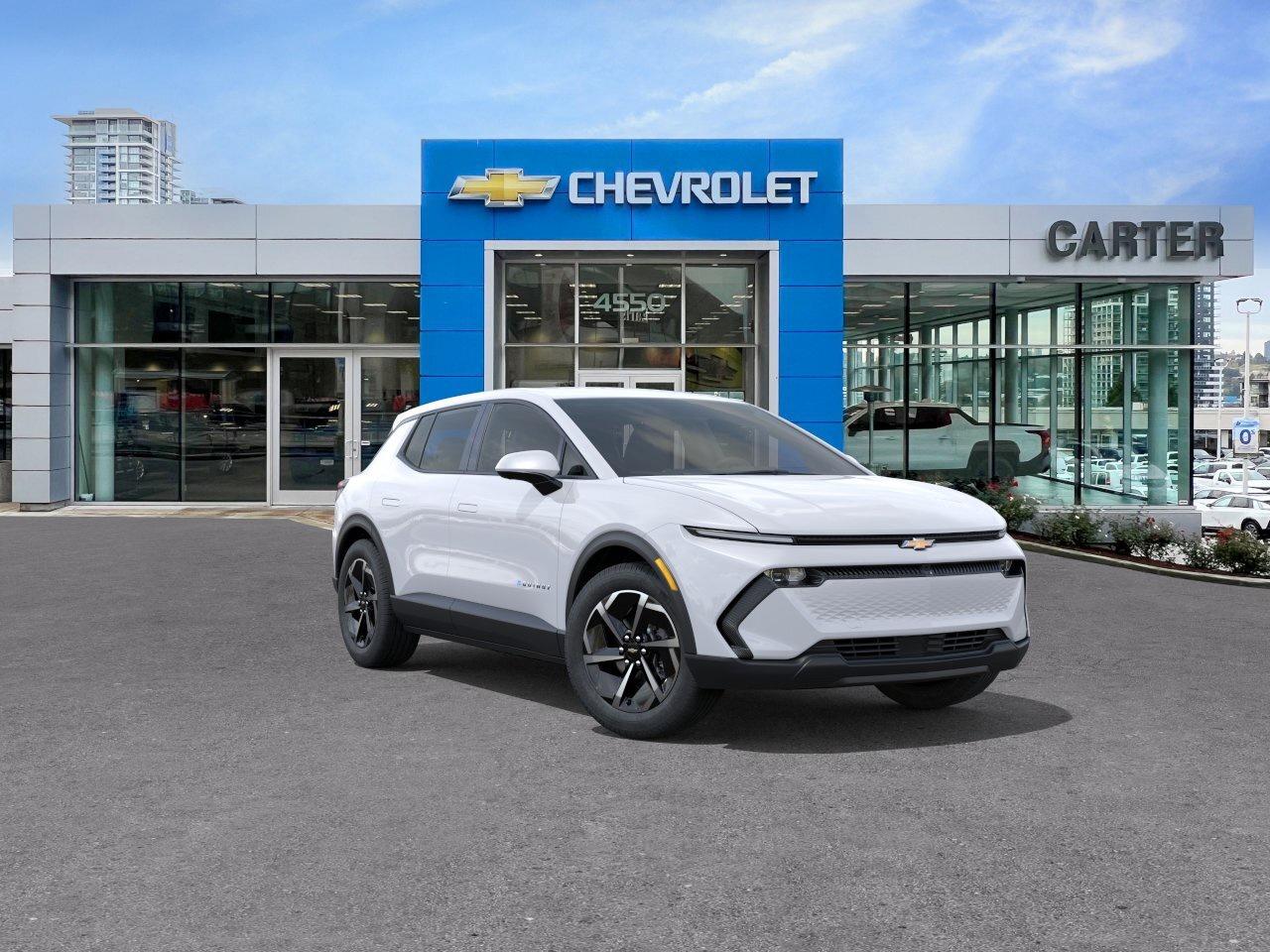 GREAT NEWS! EMPLOYEE PRICING IS BACK! Unlock exceptional savings on eligible new electric vehicles. Combine Employee Pricing with available incentives and drive home an EV for less.  Available Savings Include:  - $2,700 Employee Pricing Credit - $1,000 Non stackable cash delivery allowance - $2,300 Stackable cash delivery allowance - Up to $5,000 Federal EVAP incentive for eligible customers, applied after tax.  Only vehicles with a final transaction price under $50,000 before tax are eligible for EVAP.  Experience the confidence of up to 513 km of estimated electric range in the 2026 Chevrolet Equinox EV LT AWD, packed with advanced safety features including Blind Zone Steering Assist, Rear Cross Traffic Braking, Reverse Automatic Braking, Front Pedestrian and Bicyclist Braking, Rear Pedestrian Alert, Side Bicyclist Alert, Traffic Sign Recognition, Following Distance Indicator, and a Safety Alert Seat. Stylish, efficient, and engineered for everyday peace of mind, this all-electric SUV is ready for your next adventure. Come take it for a test drive today and experience all this stylish vehicle has to offer!  WHY CARTER GM BURNABY?  - An unrivalled vehicle purchasing experience! - Exceeding our loyal customers expectations since 1963 - 4.5 Google star rating with 2,300+ customer reviews) - CarGurus Top-Rated Dealer 2025 Award - CarGurus Top Value Dealer 2025 Award - Vehicle trades welcome! Best price guaranteed! - We provide upfront pricing, zero hidden fees, and 100% transparency - Fast approvals and 99% acceptance rates (no matter your current credit status!) - Multilingual staff (many languages spoken) - Comfortable non-pressured environment with in-store television, WIFI and a childrens play area! - In-store restaurant: fresh daily menu        Were here to help you drive the vehicle you want, the vehicle you deserve! QUESTIONS? GREAT! WEVE GOT ANSWERS! To speak with a friendly vehicle specialist - CALL NOW! The advertised price includes all standard dealer fees and any applicable manufacturer or dealer incentives. It does not include applicable taxes, licensing, insurance, or optional products or services. Dealer fees will be clearly broken out and itemized on the bill of sale, maximum total of fees $699.00. Prices are shown in Canadian dollars. While we make every effort to ensure accuracy, vehicle details, pricing, options, and availability are subject to change without notice. Please confirm all information with dealership sales management before purchase. Dealer Code: 81129