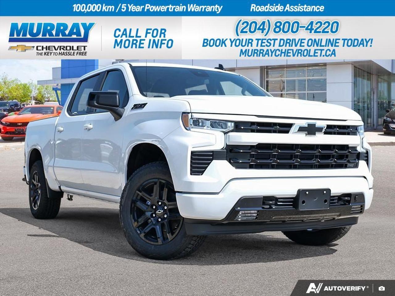 * ENGINE 5.3L ECOTEC3 V8 * * TRANSMISSION 8-SPEED AUTOMATIC * * Z71 OFF-ROAD AND PROTECTION PACKAGE *  Experience the pinnacle of power and performance with the stunning 2026 Chevrolet Silverado 1500 RST. This exceptional crew cab pickup is engineered with a *Gas V8 5.3L/325* engine, delivering an impressive 355 horsepower and 383 lb-ft of torque. The *8-speed automatic transmission* ensures a seamless driving experience, featuring electronically controlled overdrive and tow/haul mode for optimal efficiency and power when you need it most.  For those who seek adventure, the *Z71 Off-Road and Protection Package* equips this Silverado with an off-road suspension, hill descent control, and heavy-duty skid plates for confidence in every terrain. The 20 high gloss black painted aluminum wheels paired with 275/60R20SL all-terrain tires provide a striking appearance and exceptional grip on any surface.  Inside, youll find a haven of comfort and convenience with front bucket seats, a heated steering wheel, and advanced technology like a navigation system and smart device integration. Stay connected effortlessly with Bluetooth Connection and a WiFi hotspot, ensuring entertainment and connectivity on the go. The Silverados intuitive safety features include front collision mitigation, lane departure warning, and a back-up camera, all designed to keep you and your passengers secure.  Located in Winnipeg, this new Silverado is ready for your next journey, offering a perfect blend of strength, style, and sophistication.   Dealer Permit #1740