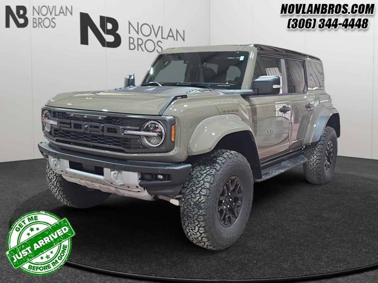 <b>Adaptive Cruise Control!</b><br> <br> Check out our great inventory of new vehicles at Novlan Brothers!<br> <br>The 2026 Ford Bronco integrates advanced driver-assist technology and terrain-adaptive features to keep you confident wherever you go.<br> <br>The 2026 Ford Bronco brings adventure to life with its rugged design, intelligent features, and customizable configuration that adapts to off-road landscapes or city escapes. Inside, the cabin features durable materials, intuitive tech and seating tailored for both driver and passengers in every journey. With its strong presence, forward-thinking enhancements and Fords commitment to performance, the Bronco offers a driving experience that thrives in every terrain.<br> <br>This Marsh Gray SUV has a 10 Speed Automatic transmission and is powered by a 418HP 3.0L V6 Cylinder Engine. <br> <br> Our Broncos trim level is Raptor. This high-performance off-road SUV delivers a masterful balance of capability, technology, and premium comfort. Inside, marine-grade vinyl bucket seats with MOLLE strap backs, a heated leather steering wheel, and dual-zone automatic climate control create an interior designed to handle the elements while keeping you comfortable. The SYNC 4 infotainment system with a 12-inch touchscreen, wireless Apple CarPlay, Android Auto, and connected navigation keeps you fully connected, while the 12-speaker Bang & Olufsen sound system delivers rich, immersive audio. Smart features like adaptive cruise control, keyless entry, and remote start add everyday convenience. Exterior highlights include 17-inch black aluminum wheels, 37-inch all-terrain tires, a removable hard top, and bold body-colored fender flares that enhance its aggressive stance. Advanced Ford Co-Pilot360 safety systems, including BLIS with Cross-Traffic Alert, Lane-Keeping Assist, a 360-degree camera, and Automatic Emergency Braking, ensure confidence on every trail. Supported by FOX remote reservoir shocks, locking differentials, and a rugged off-road suspension, this SUV is purpose-built to dominate rough terrain while offering the refinement and innovation expected from a modern adventure vehicle. This vehicle has been upgraded with the following features: Adaptive Cruise Control.<br><br> View the original window sticker for this vehicle with this url <b><a href=http://www.windowsticker.forddirect.com/windowsticker.pdf?vin=1FMEE0RR9TLB12755 target=_blank>http://www.windowsticker.forddirect.com/windowsticker.pdf?vin=1FMEE0RR9TLB12755</a></b>.<br> <br>To apply right now for financing use this link: <a href=http://novlanbros.com/credit/ target=_blank>http://novlanbros.com/credit/</a><br> <br/><br><br> Come by and check out our fleet of 20+ used cars and trucks and 100+ new cars and trucks for sale in Paradise Hill.  o~o
