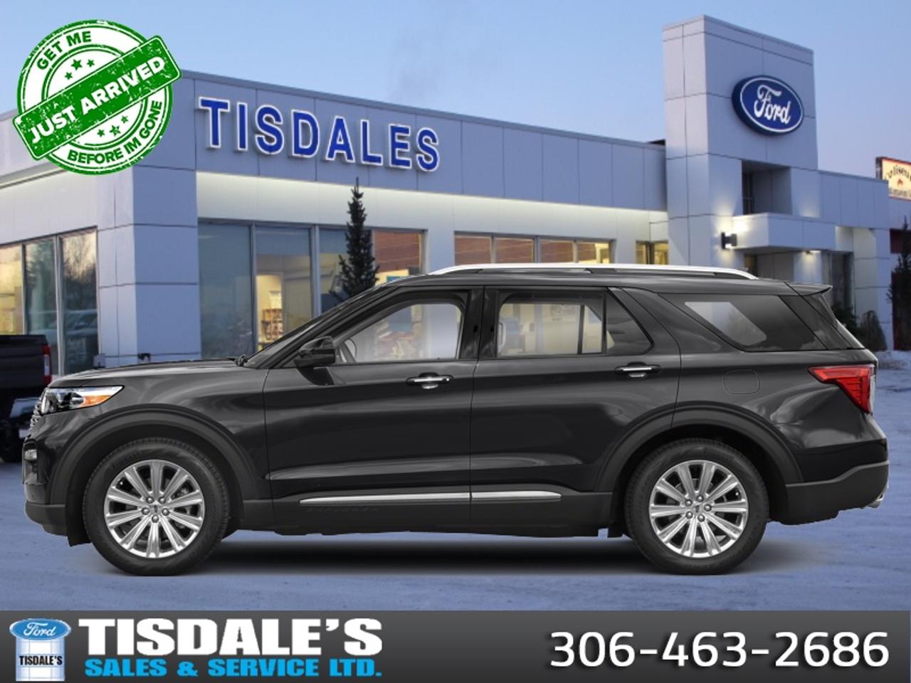 Used 2021 Ford Explorer Limited  - Leather Seats -  Cooled Seats for sale in Kindersley, SK