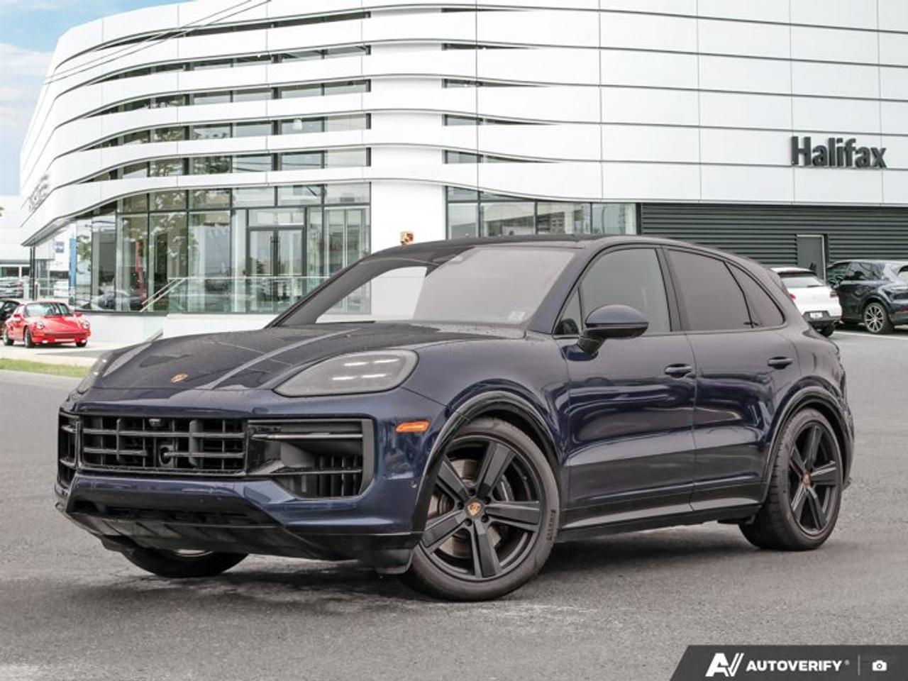 This 2026 Porsche Cayenne GTS, now available at Porsche Of Halifax, is finished in Algarve Blue Metallic with a Leather/Race-Tex Interior in Black and is equipped with a PDK transmission.Powertrain and Drivetrain4.0-litre twin-turbocharged V8 engine producing 493 horsepower and 487 lb-ft of torquePDK transmissionPorsche Active All-Wheel DriveExteriorAlgarve Blue MetallicPanoramic Roof System22 Exclusive Design Sport Wheels in Satin BlackBrake Calipers in High Gloss BlackUnder Door Puddle Light ProjectorsInterior and SeatingLeather/Race-Tex Interior in BlackHeated Seats (Rear)Heated GT Sport Steering Wheel in Leather with Twelve OClock Marker in BlackTechnology and Driver AssistanceAdaptive Cruise Control incl. Lane Keep Assist (LKA)Rear Axle SteeringPorsche Dynamic Chassis Control (PDCC)Sport Chrono PackageHeated WindshieldHead-Up DisplayPreparation for Porsche Dashcam (Front and Rear)This Cayenne GTS is configured with a high-output twin-turbocharged V8 powertrain, advanced chassis technologies, and a combination of performance-focused and driver assistance features.Visit www.porscheofhalifax.com or call (902)453-8800 to speak with a Porsche Sales Executive.