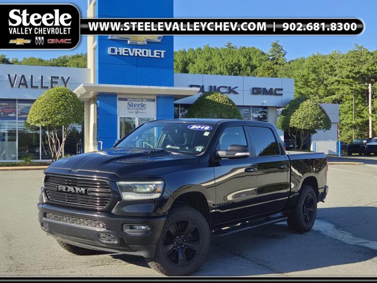 This 2019 Ram 1500 Sport/Rebel 4WD with 152,412 km has completed its Motor Vehicle Inspection (MVI) and is ready for its next owner. Finished in Diamond Black Crystal Pearl, this full-size pickup is powered by the legendary 5.7L HEMI V8 engine, delivering strong towing capability, confident performance, and the versatility expected from a Ram half-ton truck. The Sport/Rebel styling adds a distinctive appearance while maintaining the everyday comfort and practicality buyers look for.Key Features:5.7L HEMI V8 engine4WD drivetrainApple CarPlay & Android AutoSport/Rebel appearance packageRemote startRear vision cameraThis Ram 1500 has been inspected by our service team and professionally detailed inside and out. Its combination of V8 power, four-wheel drive capability, and bold styling makes it well-suited for work, recreation, and daily driving alike. If youre looking for a well-equipped full-size truck with proven HEMI performance, book a viewing and test drive to see if this 2019 Ram 1500 Sport/Rebel is the right fit for your needs.
